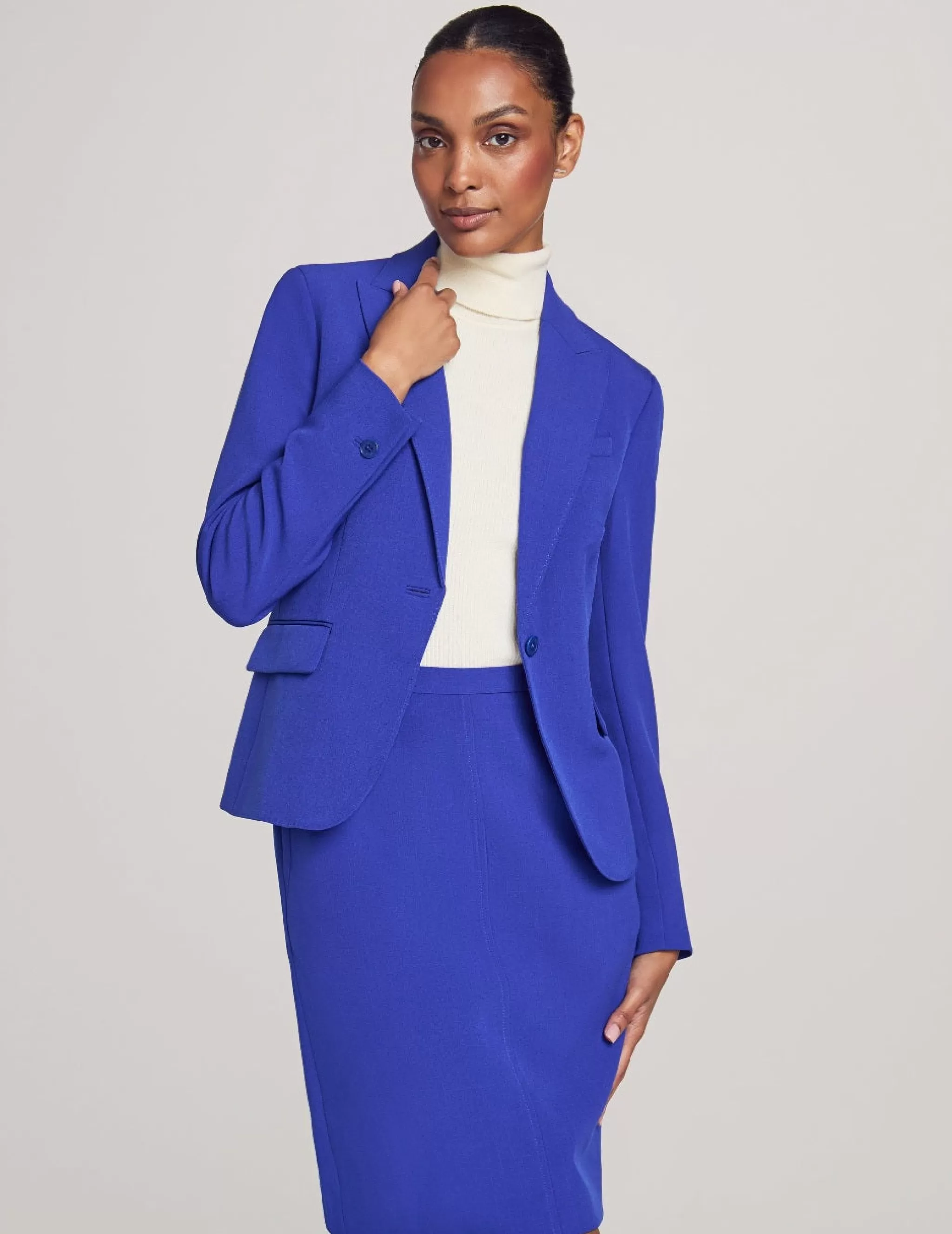 Discount Anne Klein Executive Collection Jacket And Skirt Suit Set Royal Sapphire