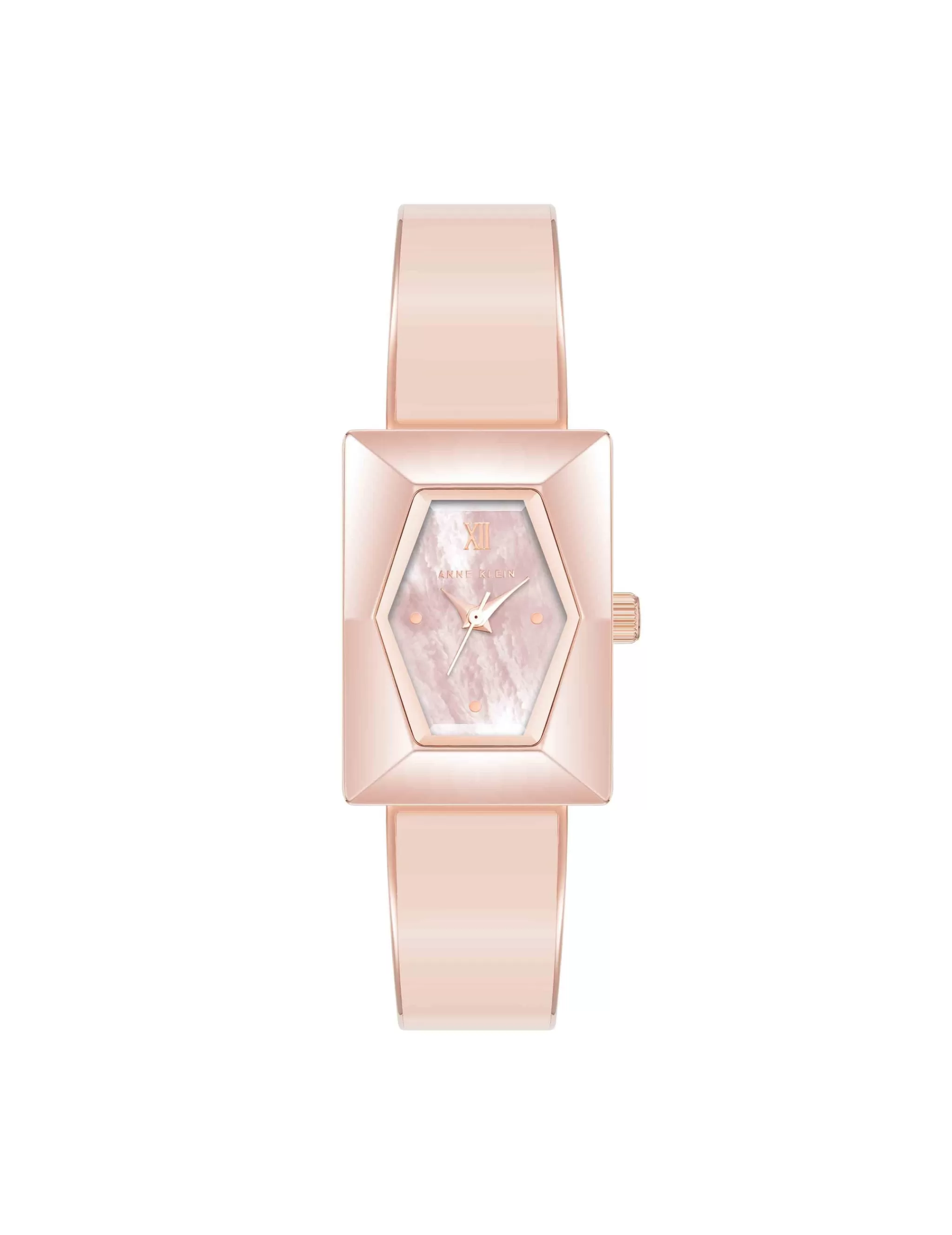 Flash Sale Anne Klein Faceted Case Bangle Watch Rose Gold-Tone/Blush
