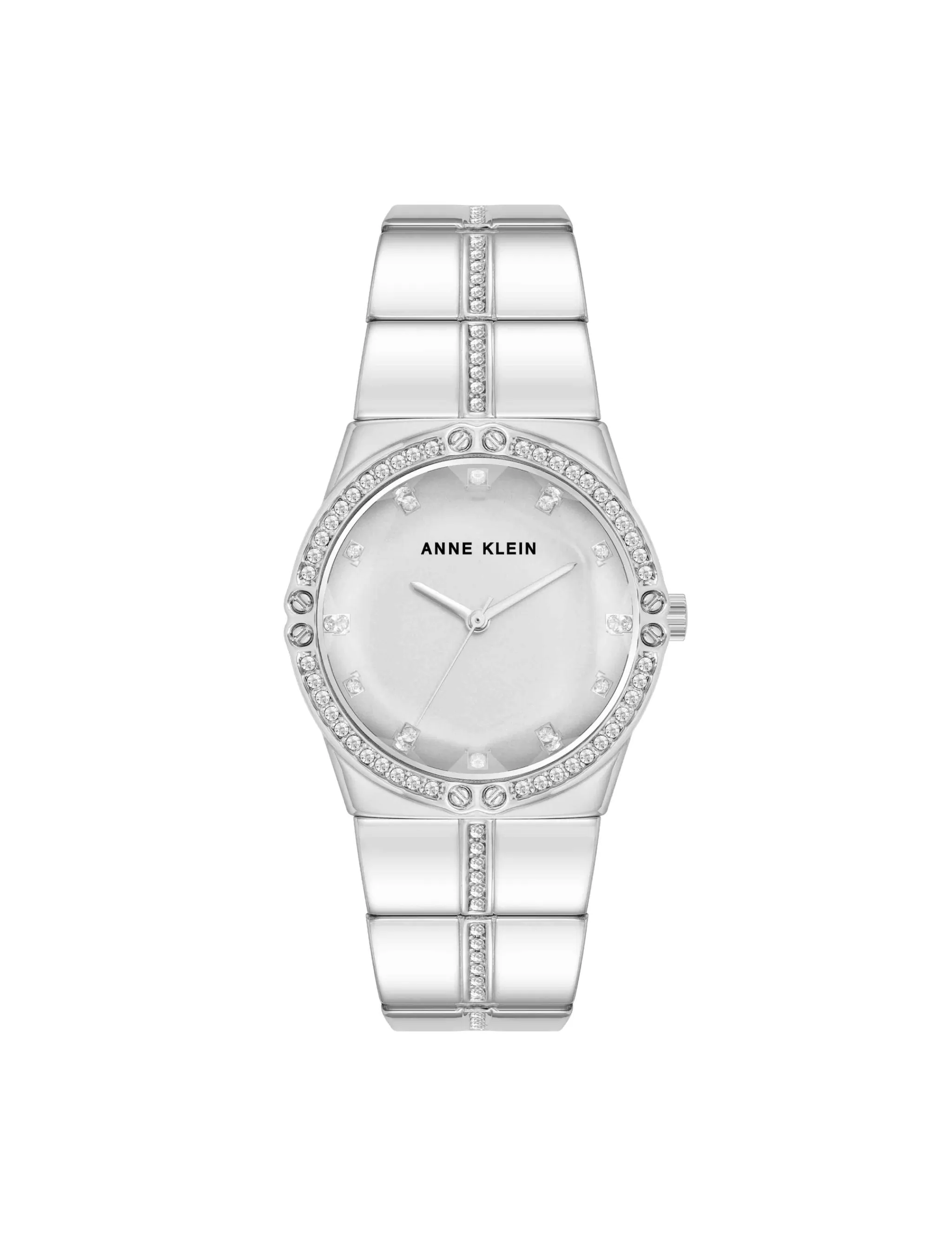Fashion Anne Klein Faceted Crystal Bezel Watch