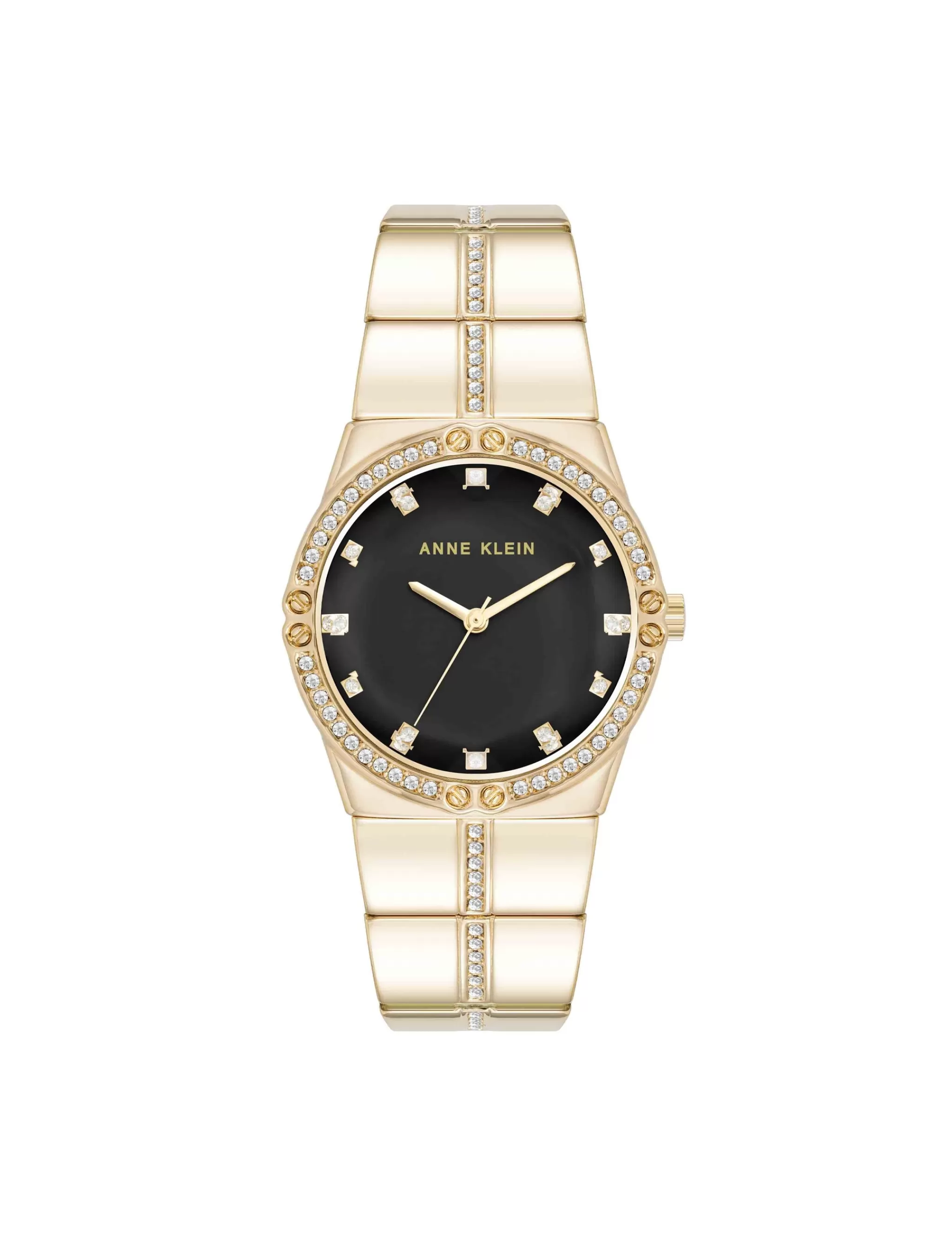 Flash Sale Anne Klein Faceted Crystal Bezel Watch