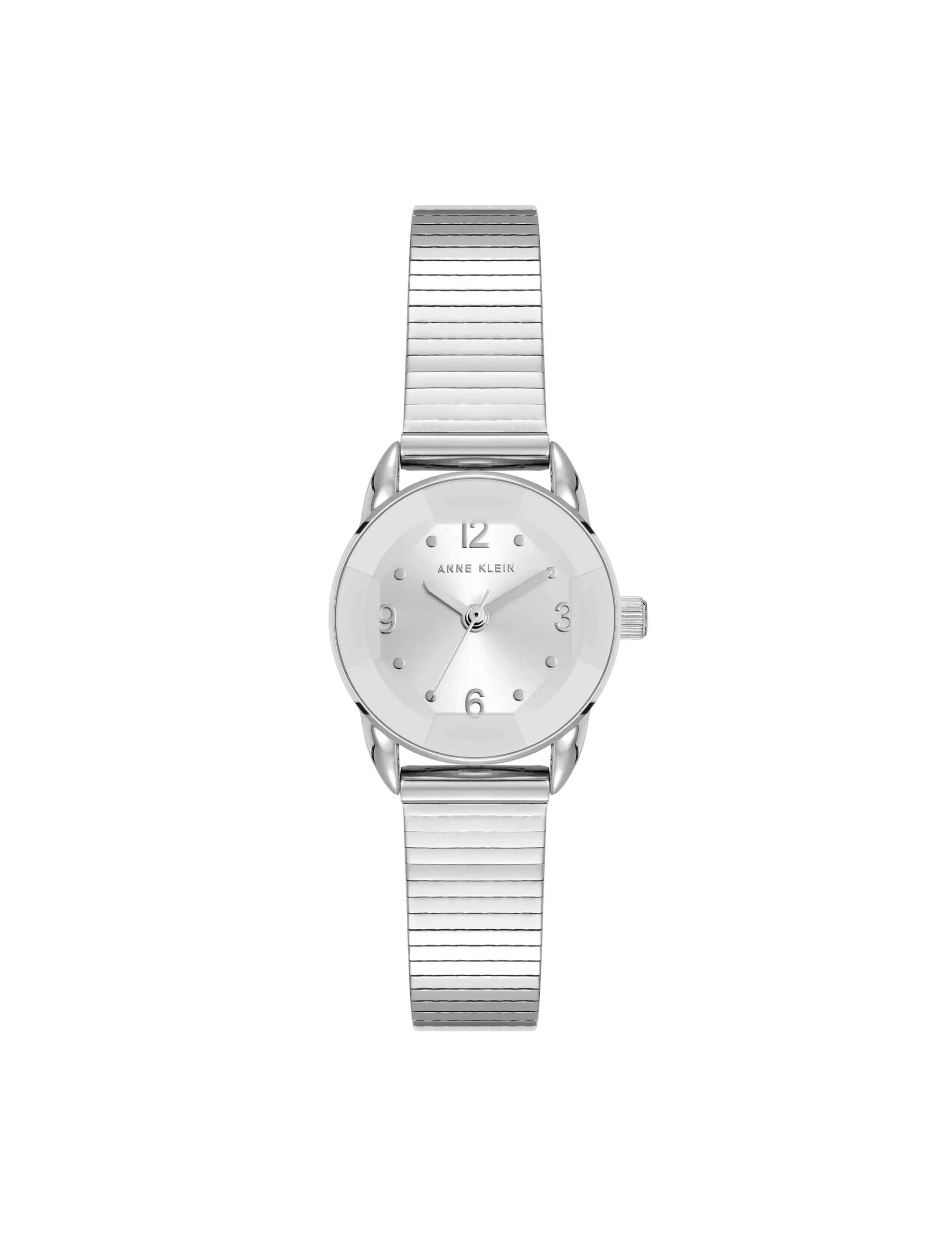Cheap Anne Klein Faceted Crystal Lens Watch Silver-Tone
