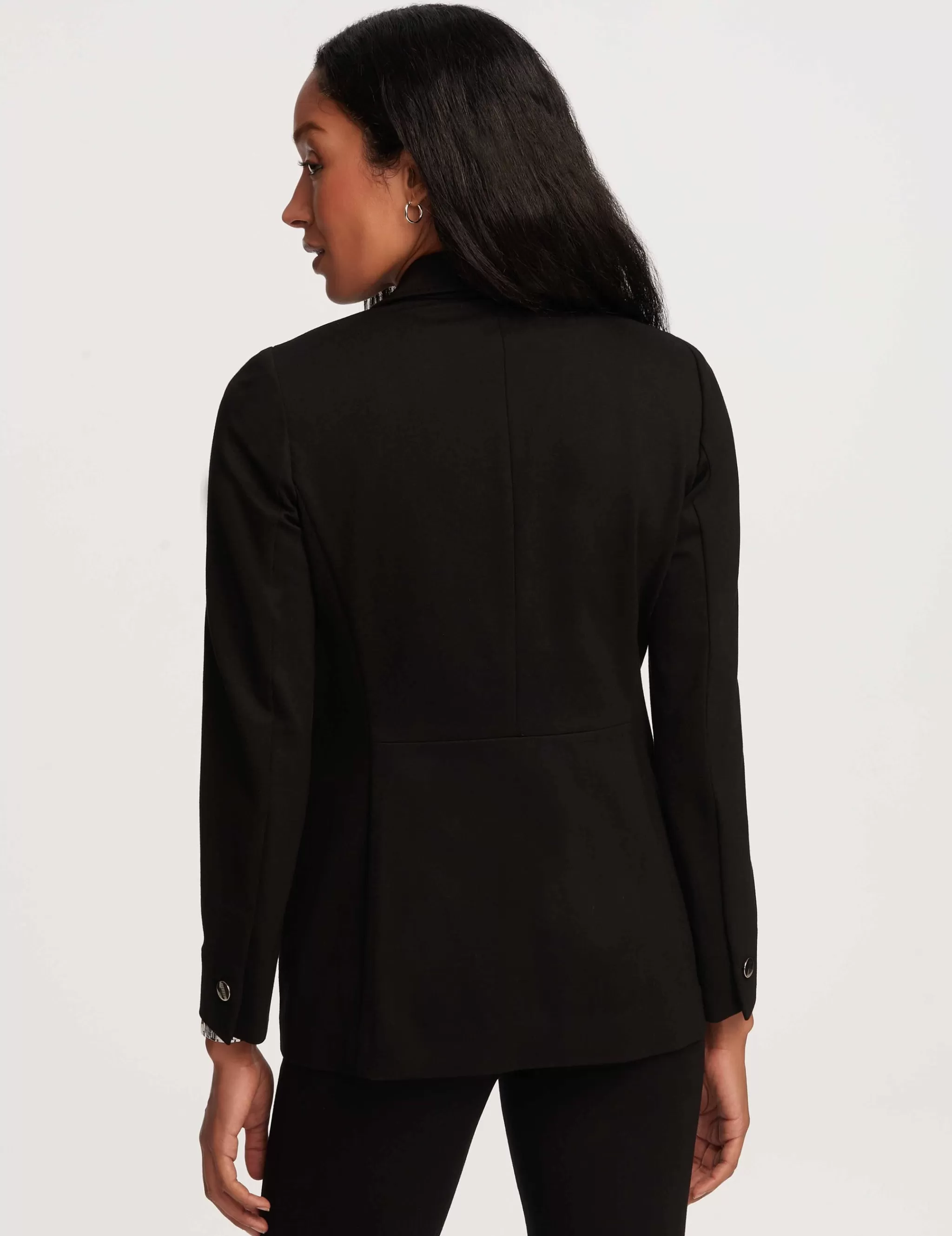 Store Anne Klein Faux Mini Double Breasted Jacket With Patch Pockets Anne Black