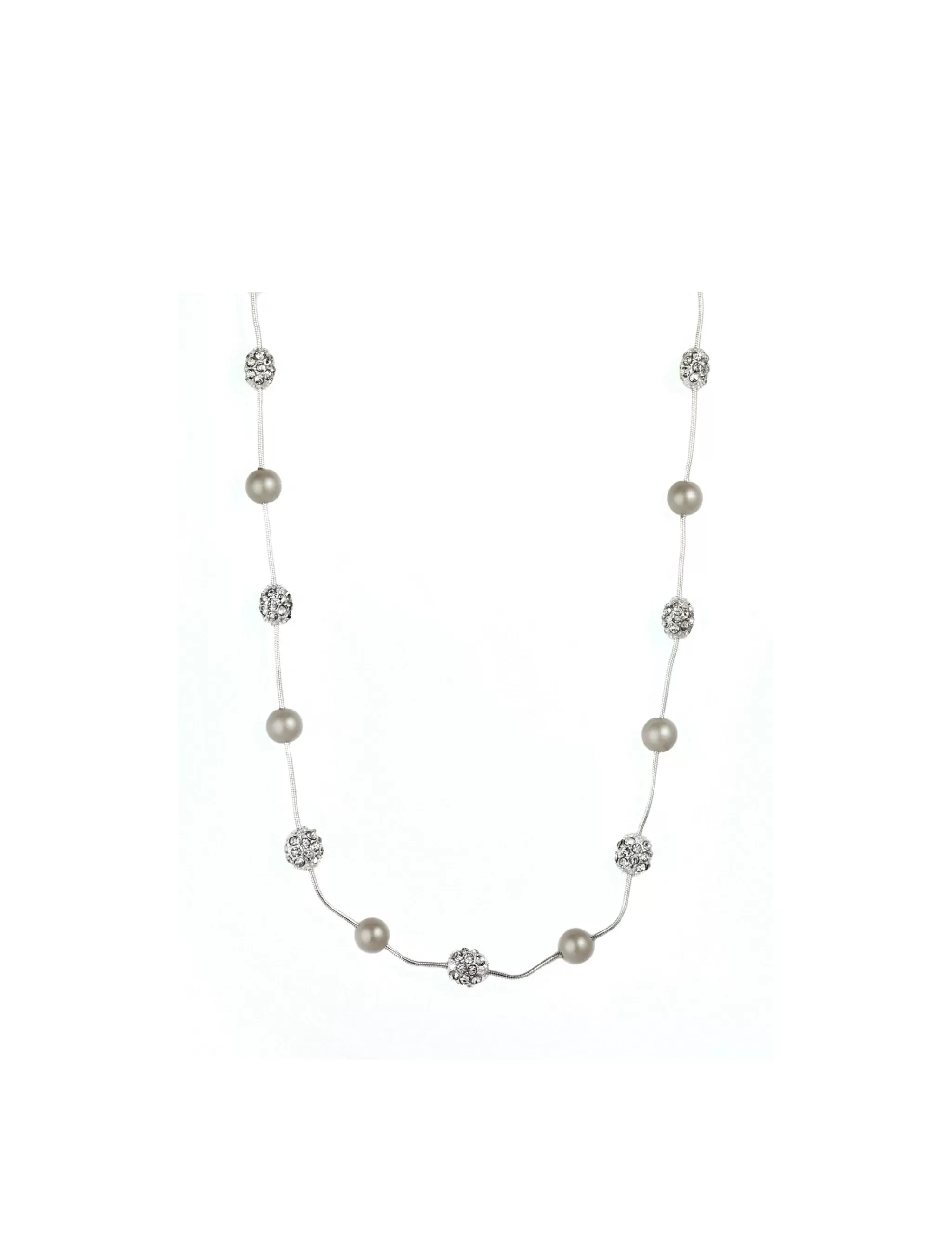 Best Anne Klein Fireball Faux Pearl Station Link Necklace