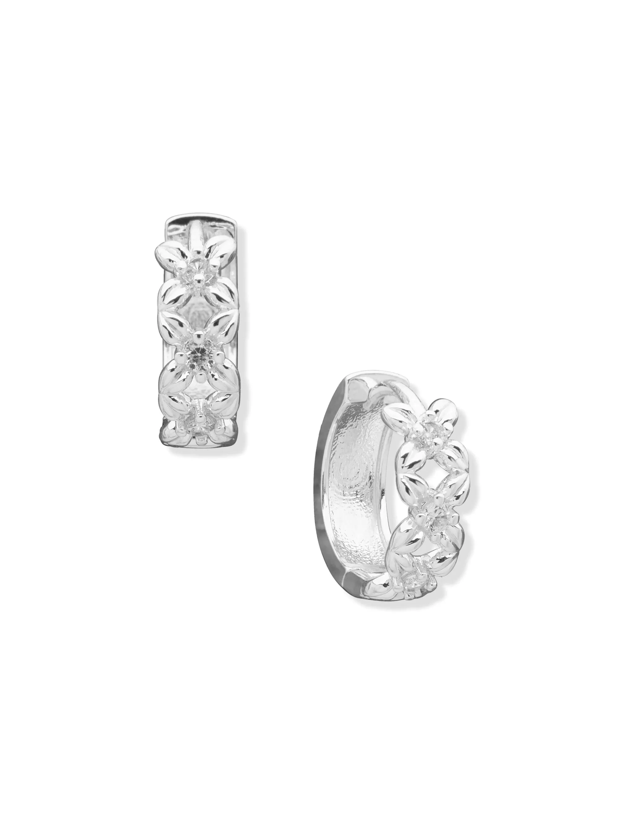 Outlet Anne Klein Floral Hoop Pierced Earrings