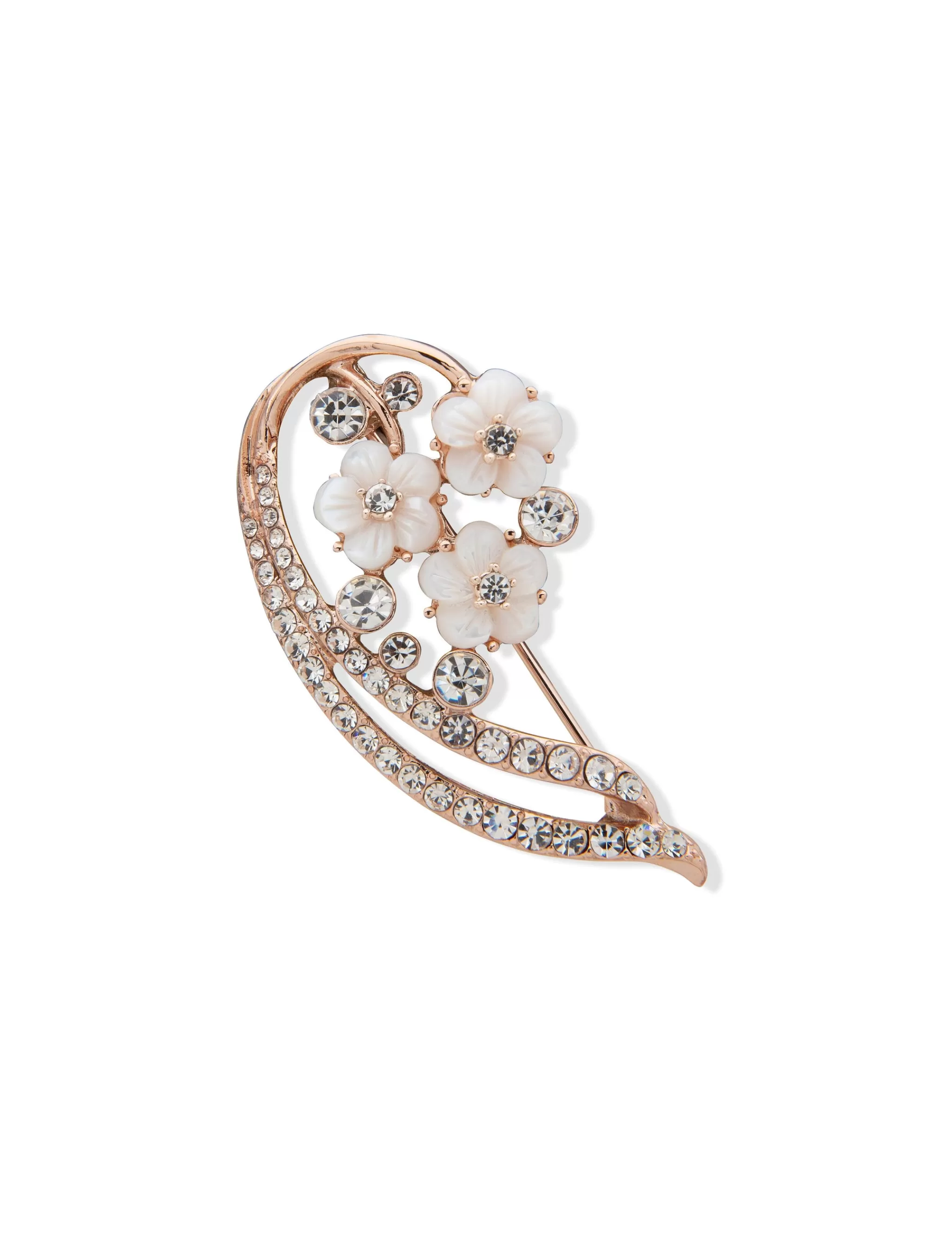 New Anne Klein Flower Brooch In Gift Box