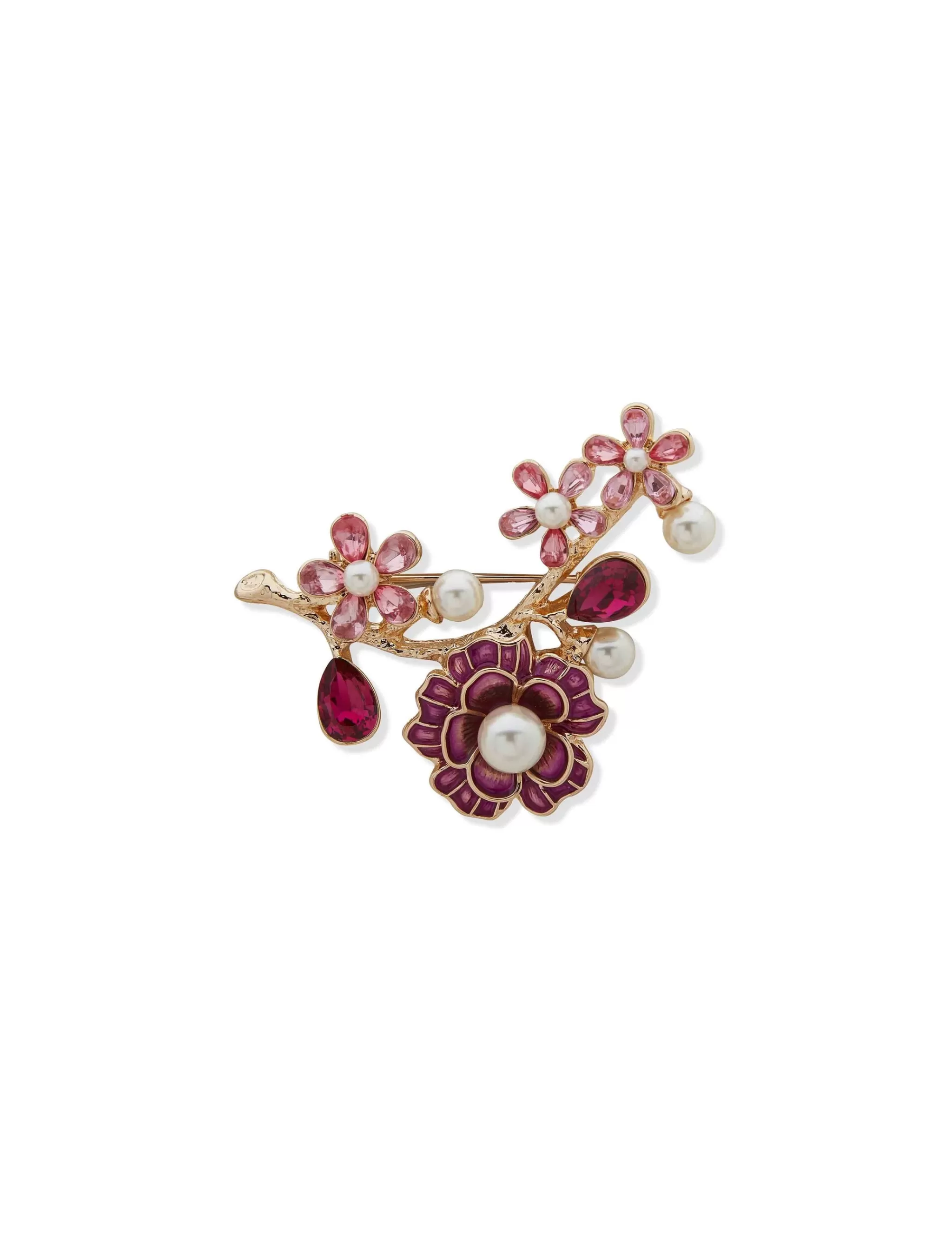 Hot Anne Klein Flower Cluster Pink Pin