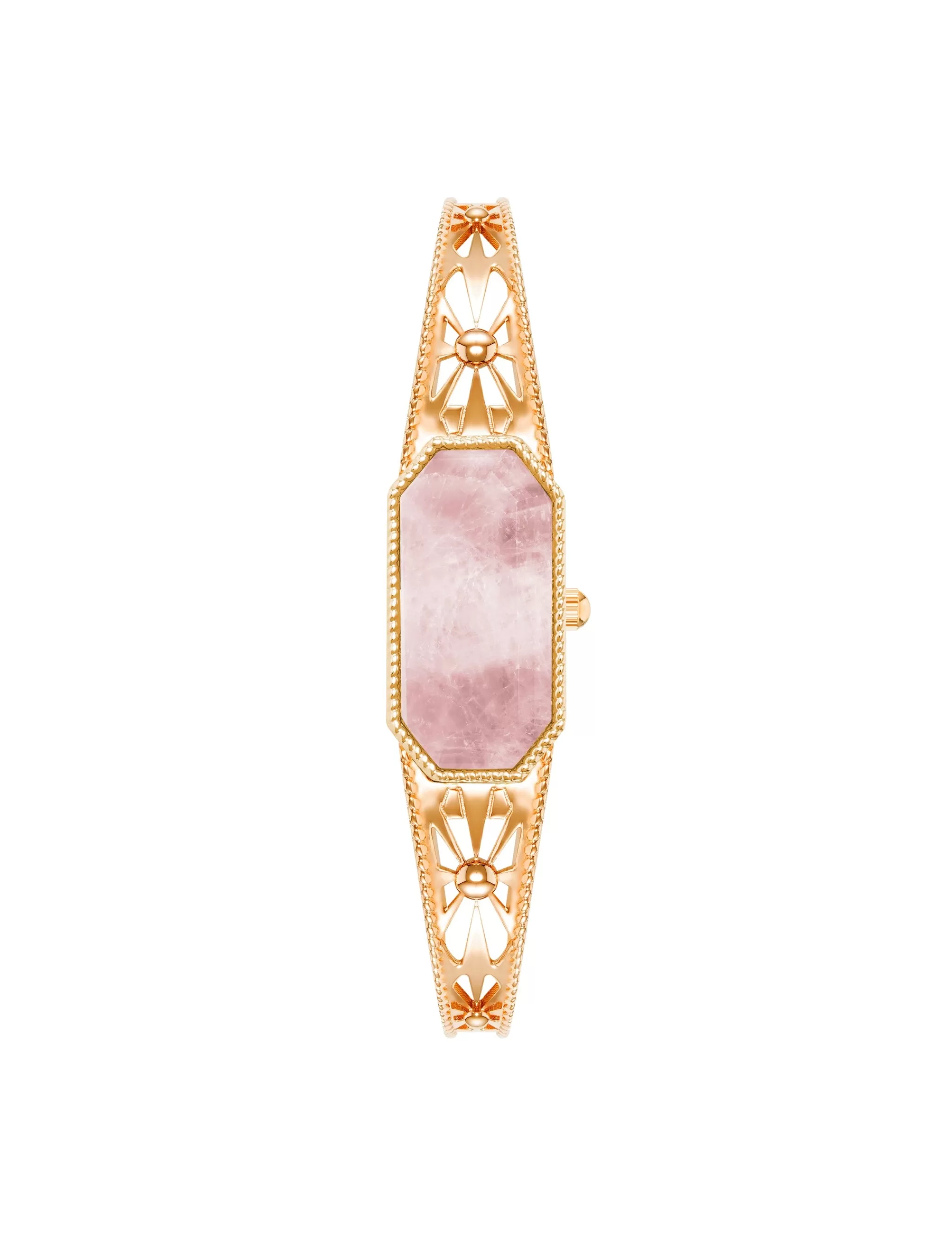 Cheap Anne Klein Gemstone Covered Dial Watch Rose quartz/Rose gold