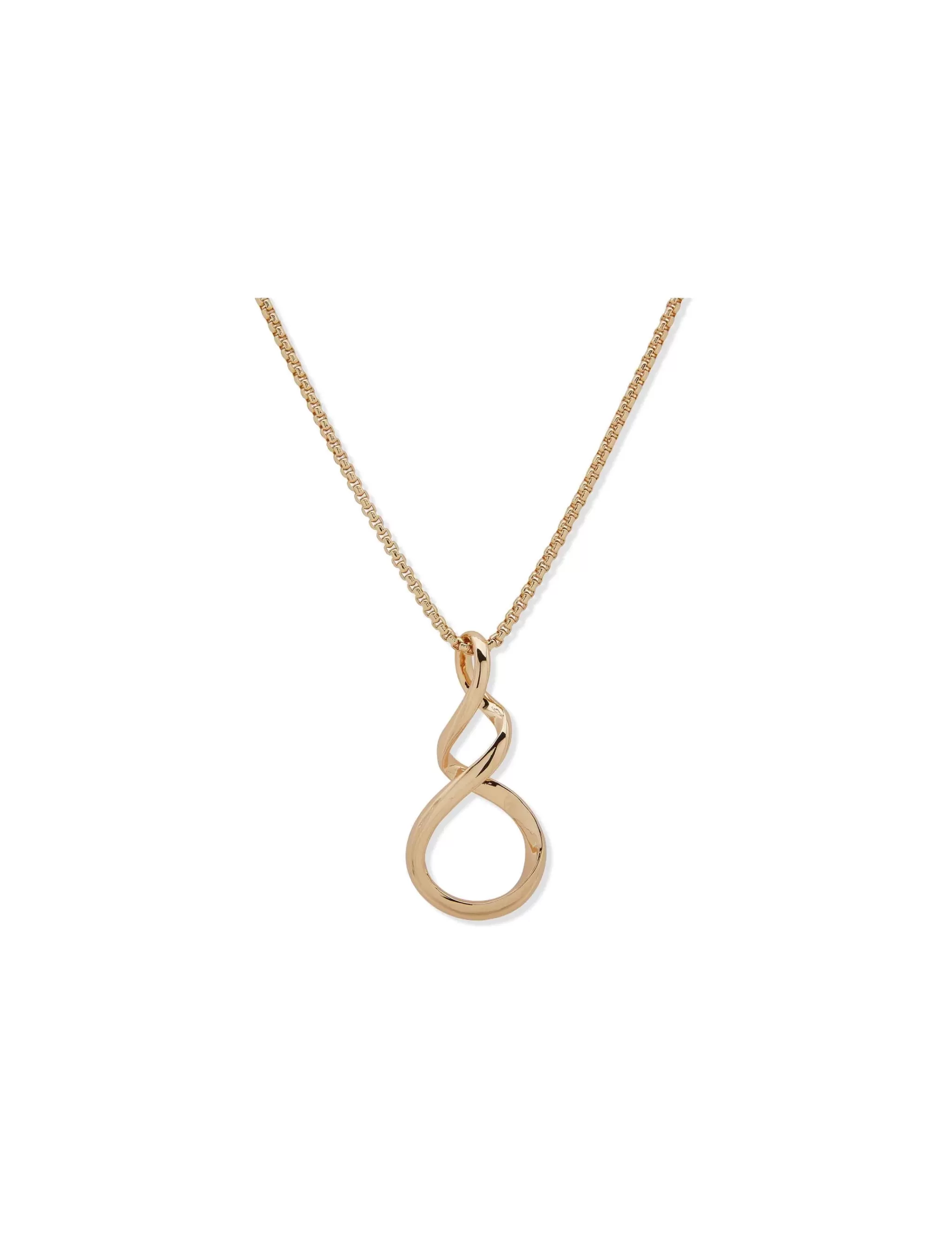 Cheap Anne Klein Gold Swirl Pendant Necklace