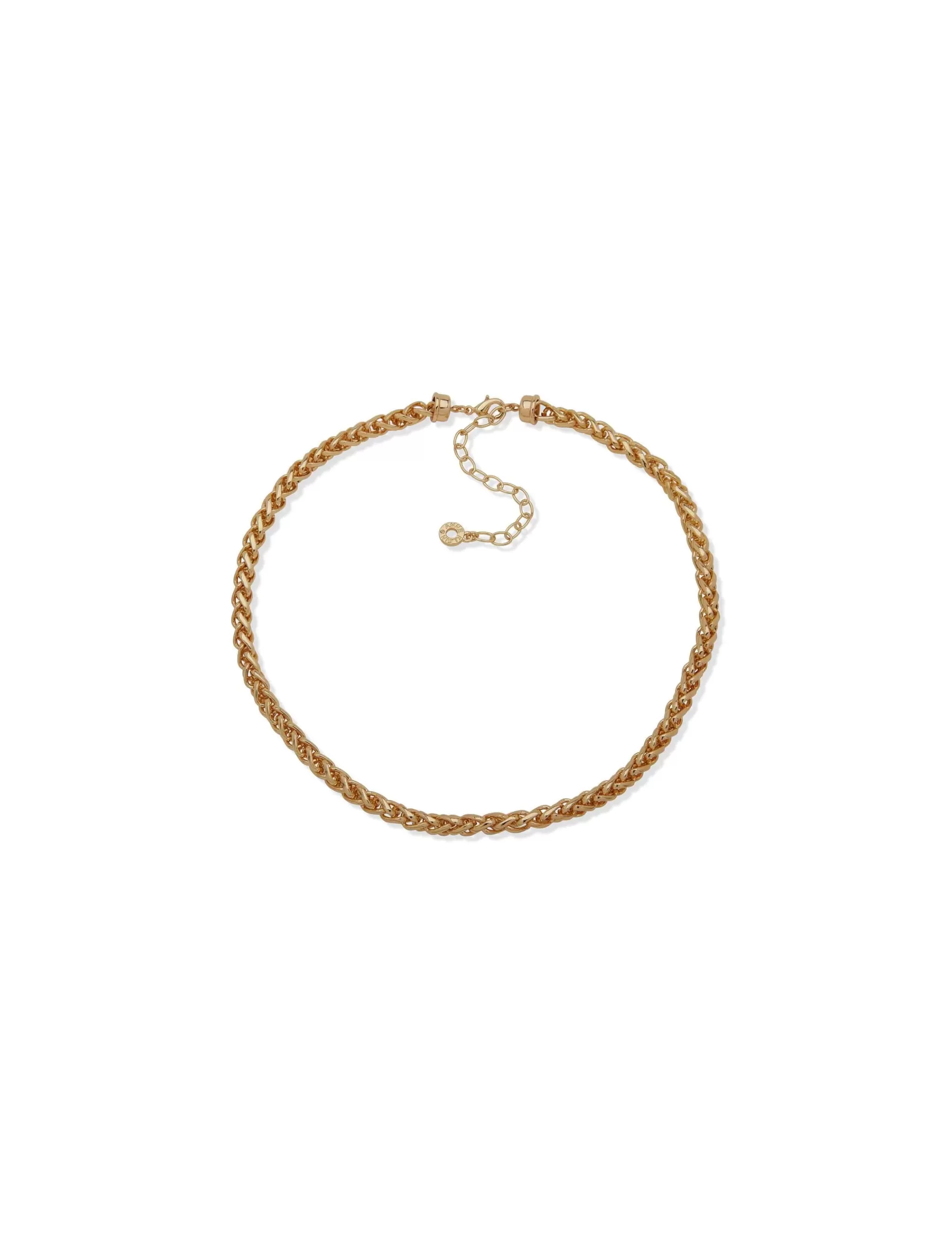 Cheap Anne Klein Gold-Tone Woven Chain Collar Necklace