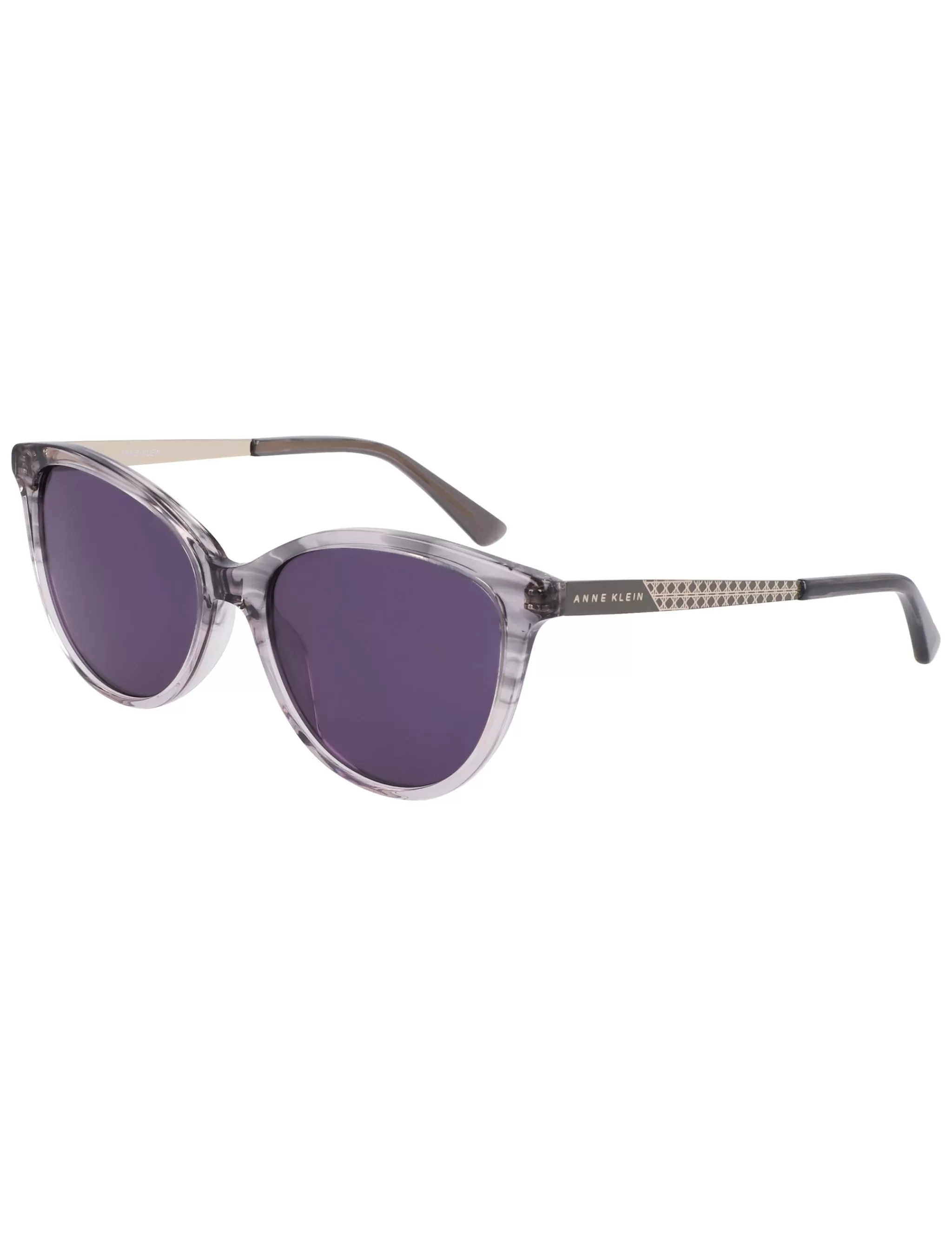 Fashion Anne Klein Gradient Uplifting Rectangle Sunglasses Grey Gradient