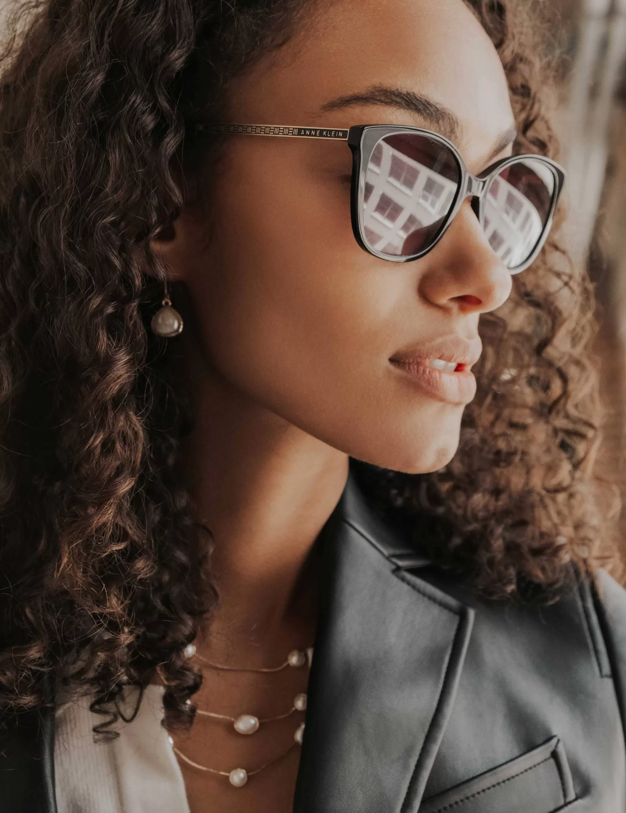 Best Anne Klein Horn Classic Square Sunglasses