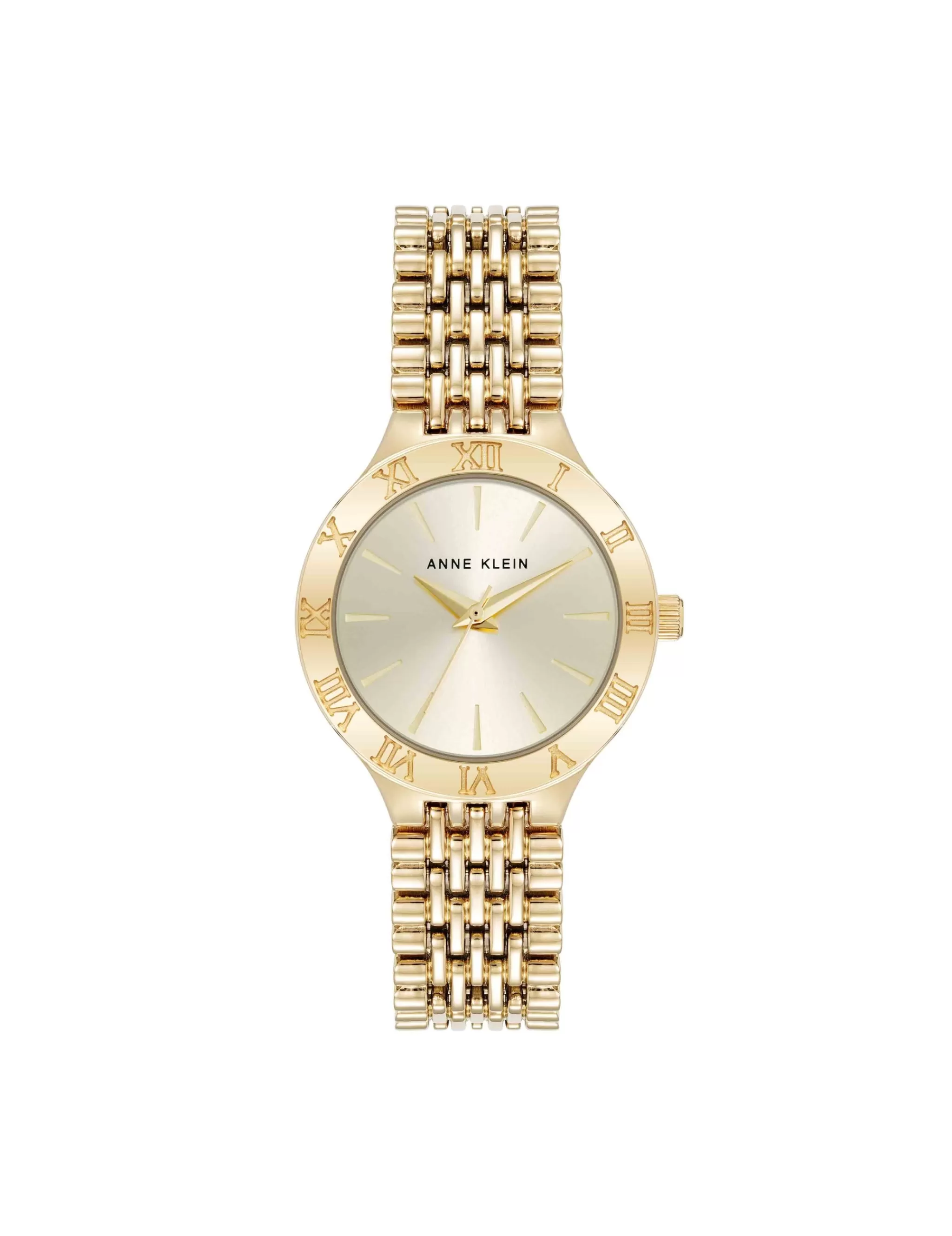 Best Sale Anne Klein Iconic Round Roman Numeral Bezel Watch