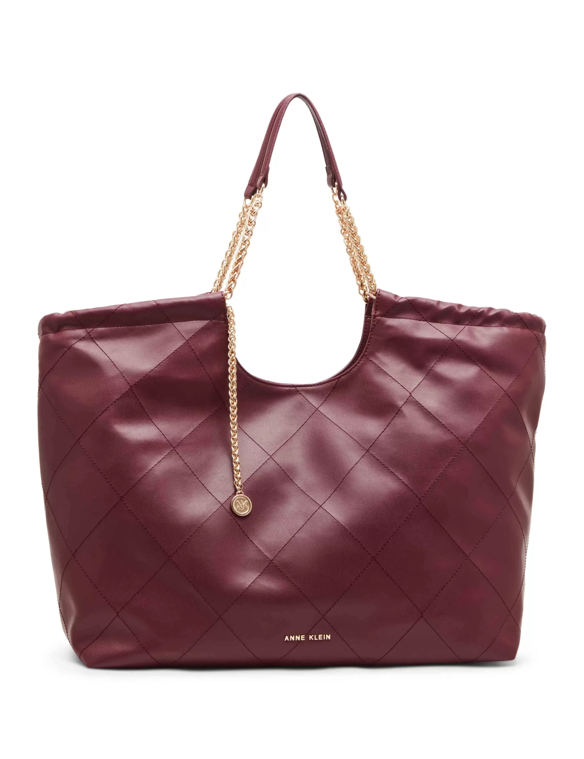 Online Anne Klein Large Stitched Quilted Tote With Chain Strap