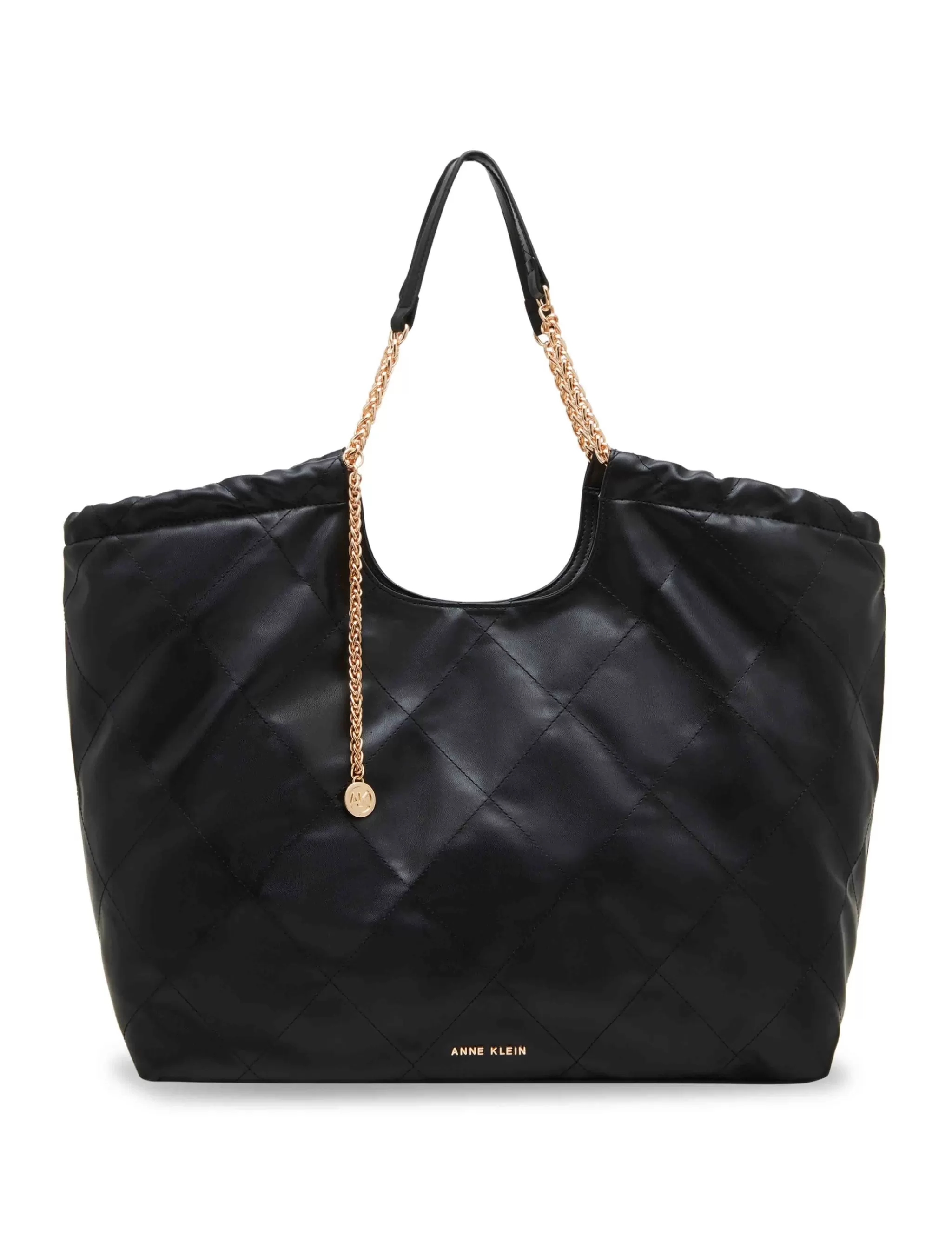 Best Anne Klein Large Stitched Quilted Tote With Chain Strap