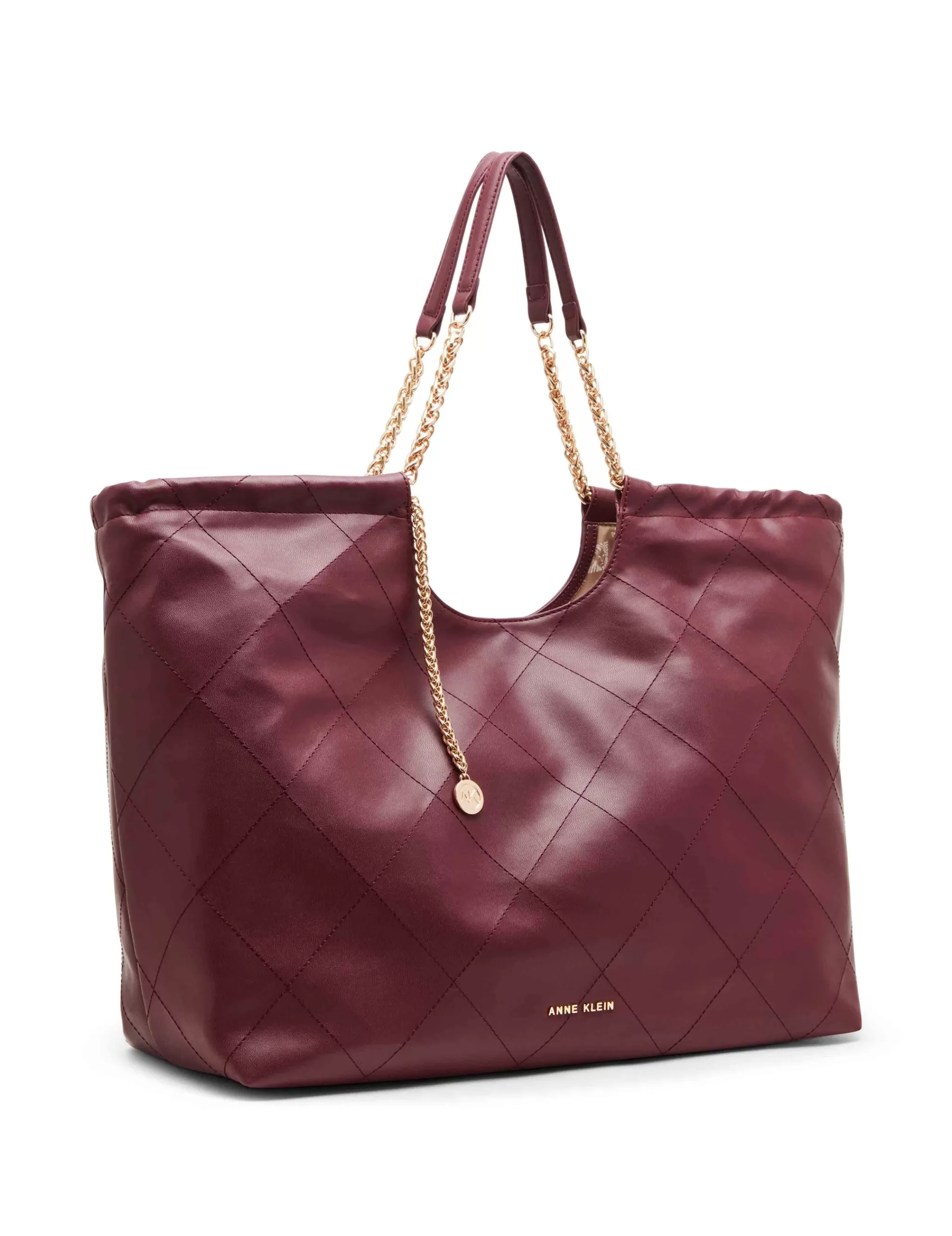 Online Anne Klein Large Stitched Quilted Tote With Chain Strap