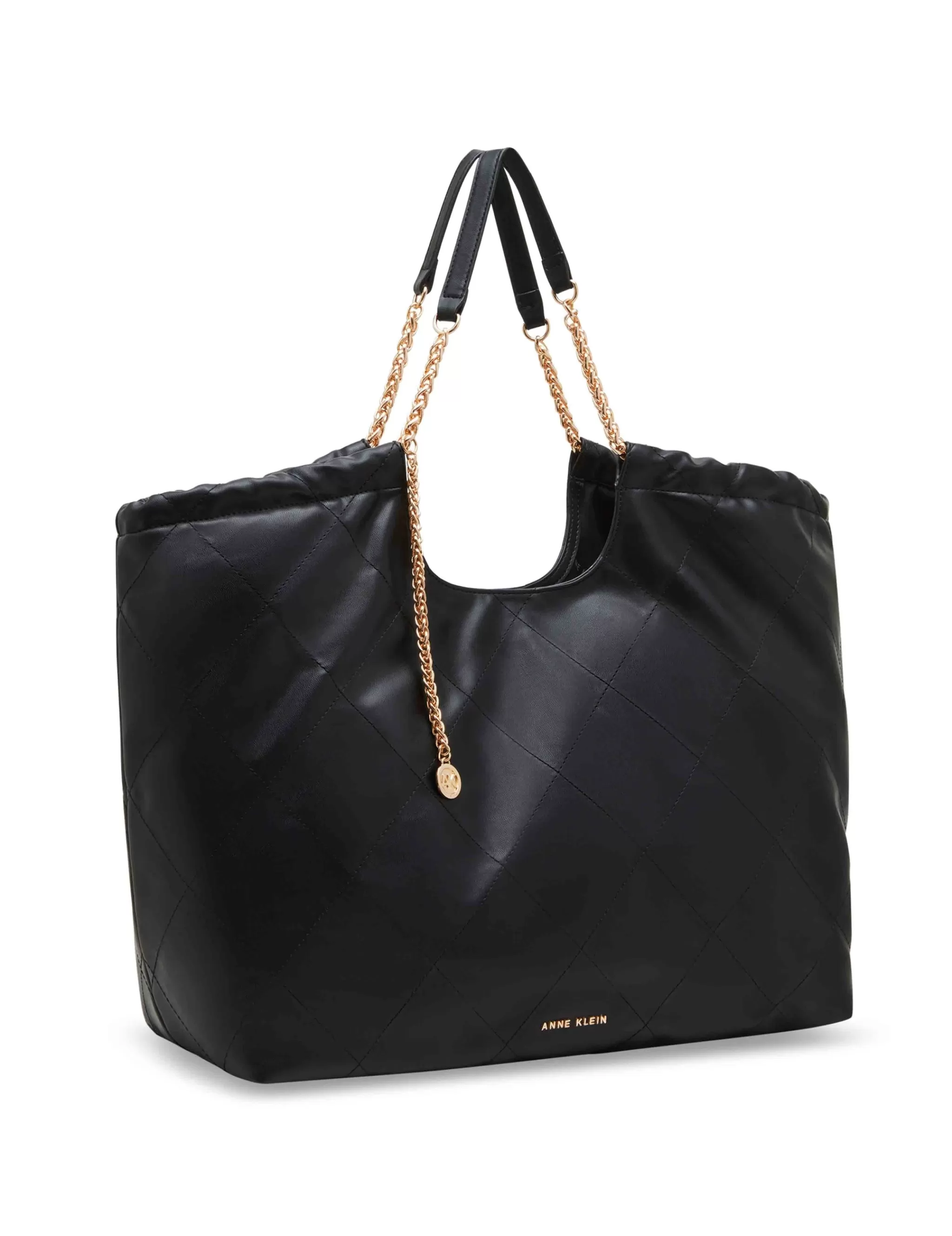 Best Anne Klein Large Stitched Quilted Tote With Chain Strap