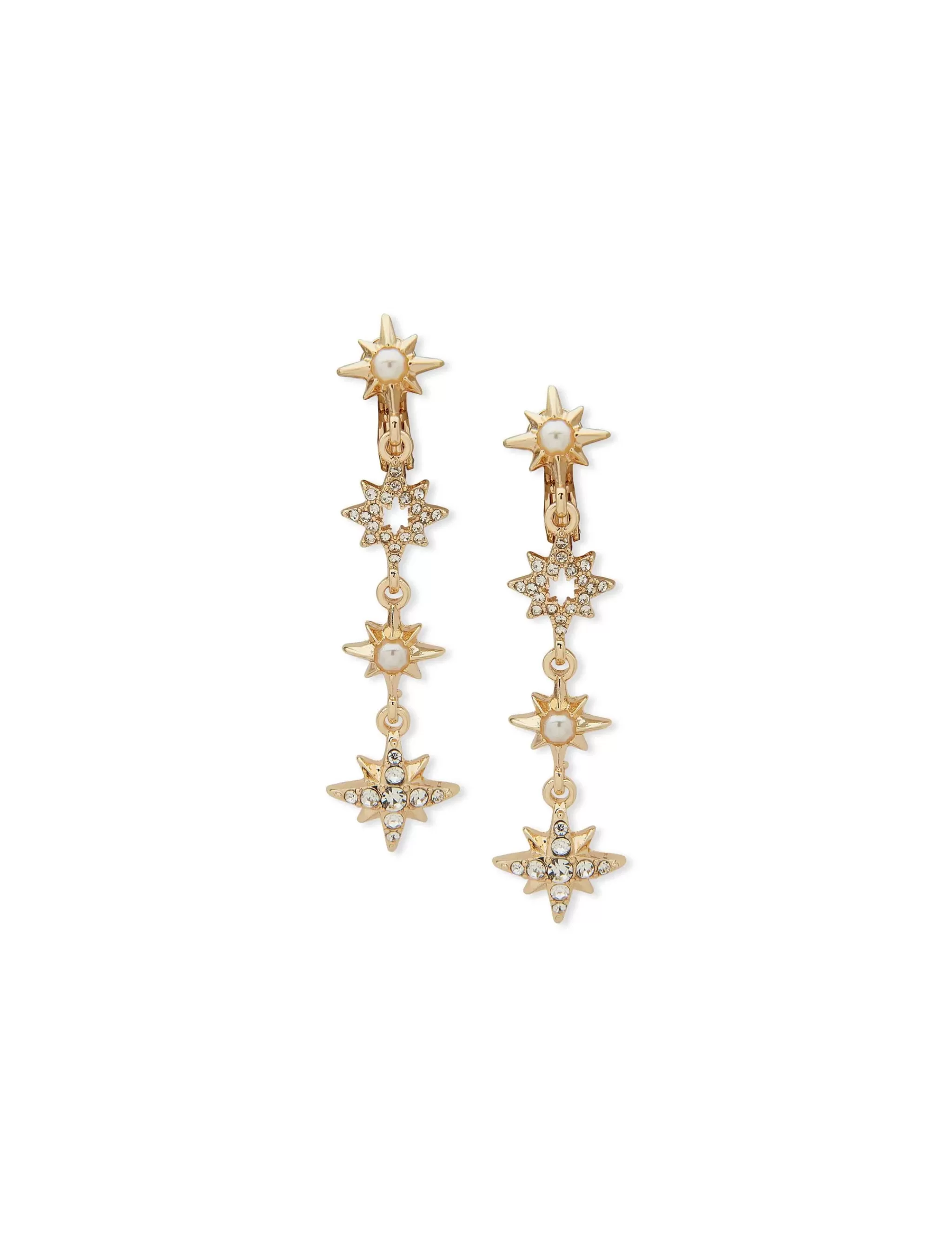 Fashion Anne Klein Linear Star Earrings