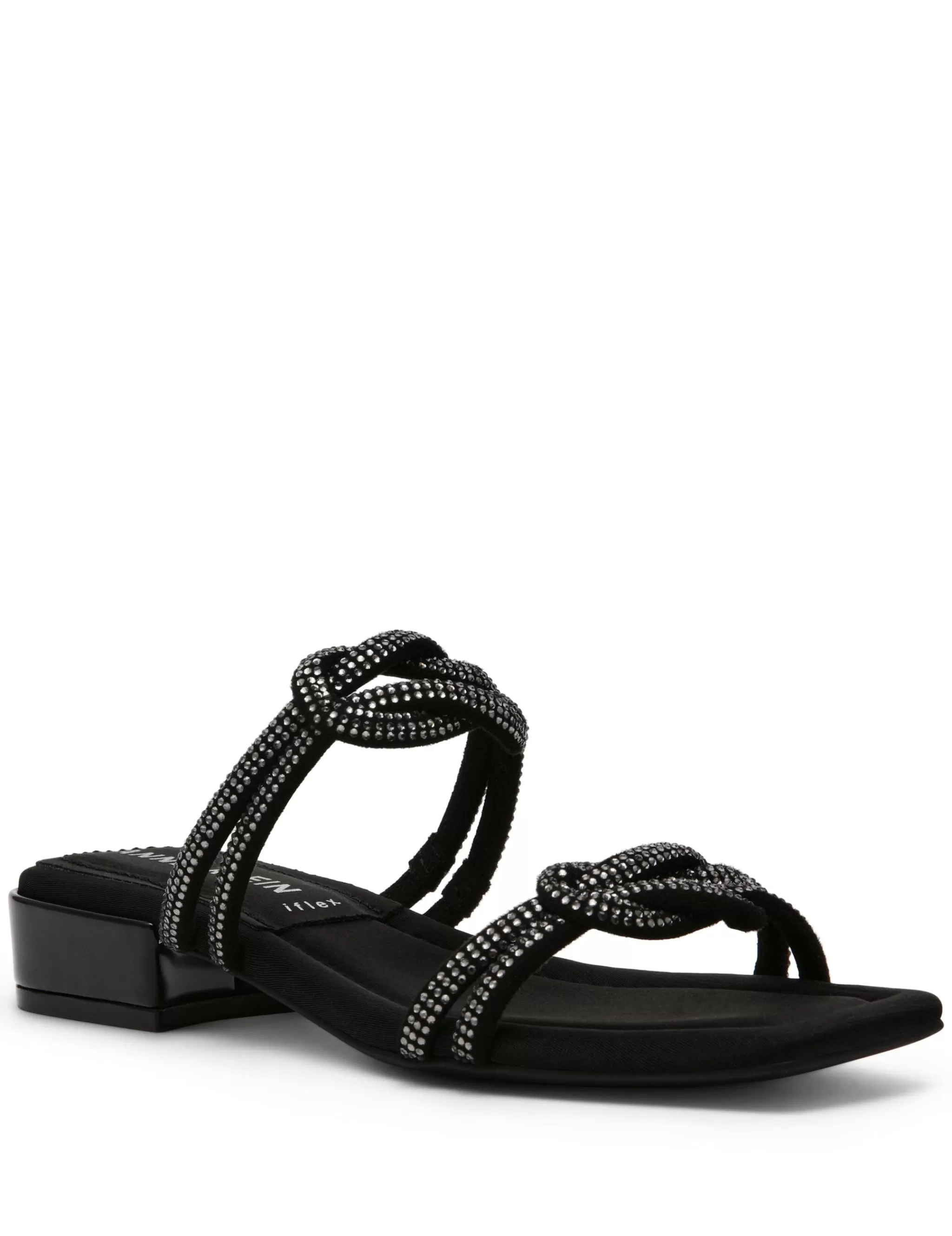Fashion Anne Klein Liza Sandal Black Crystal