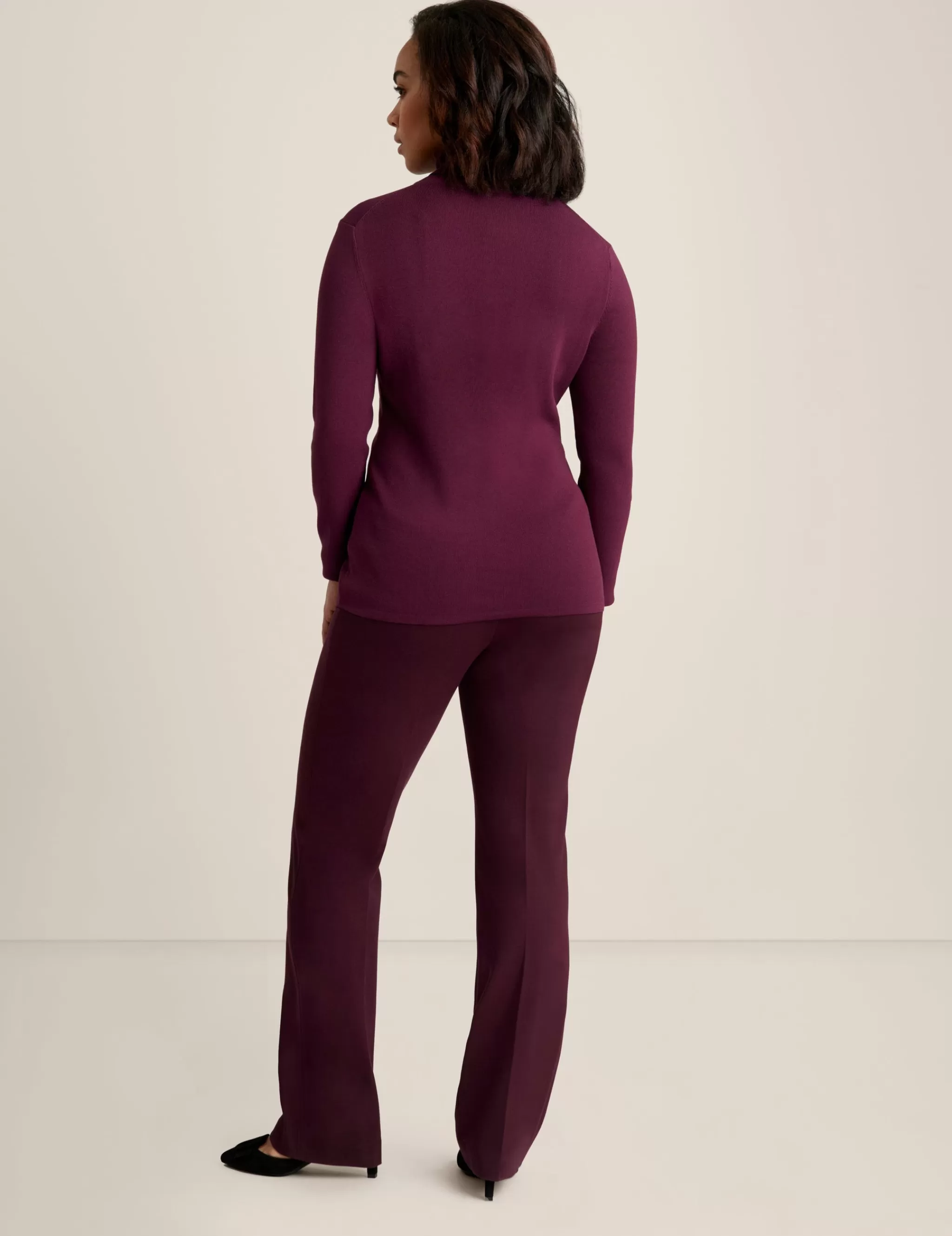 Discount Anne Klein Long Sleeve Turtleneck Deep Plum