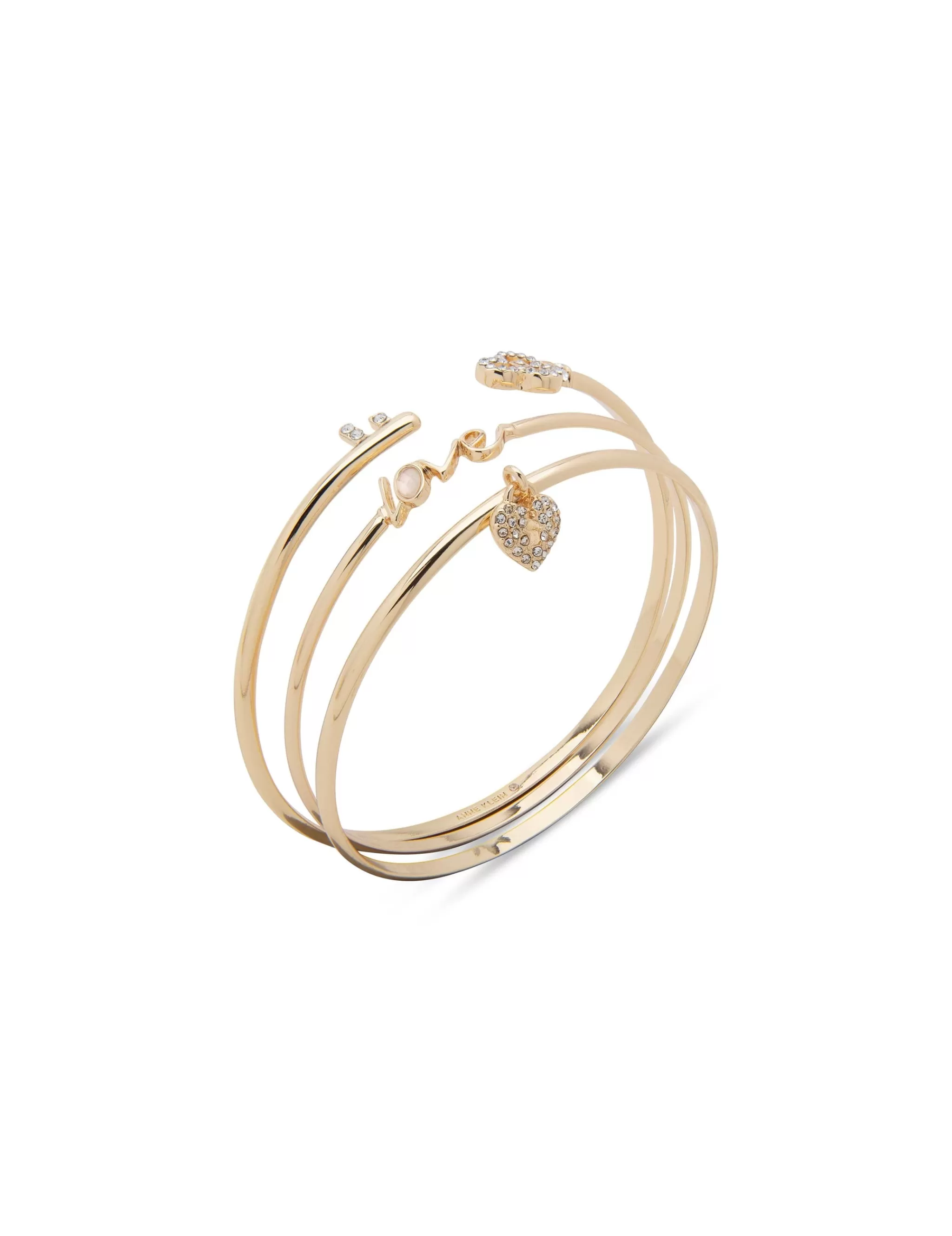 Cheap Anne Klein Love&Heart Bangle Set