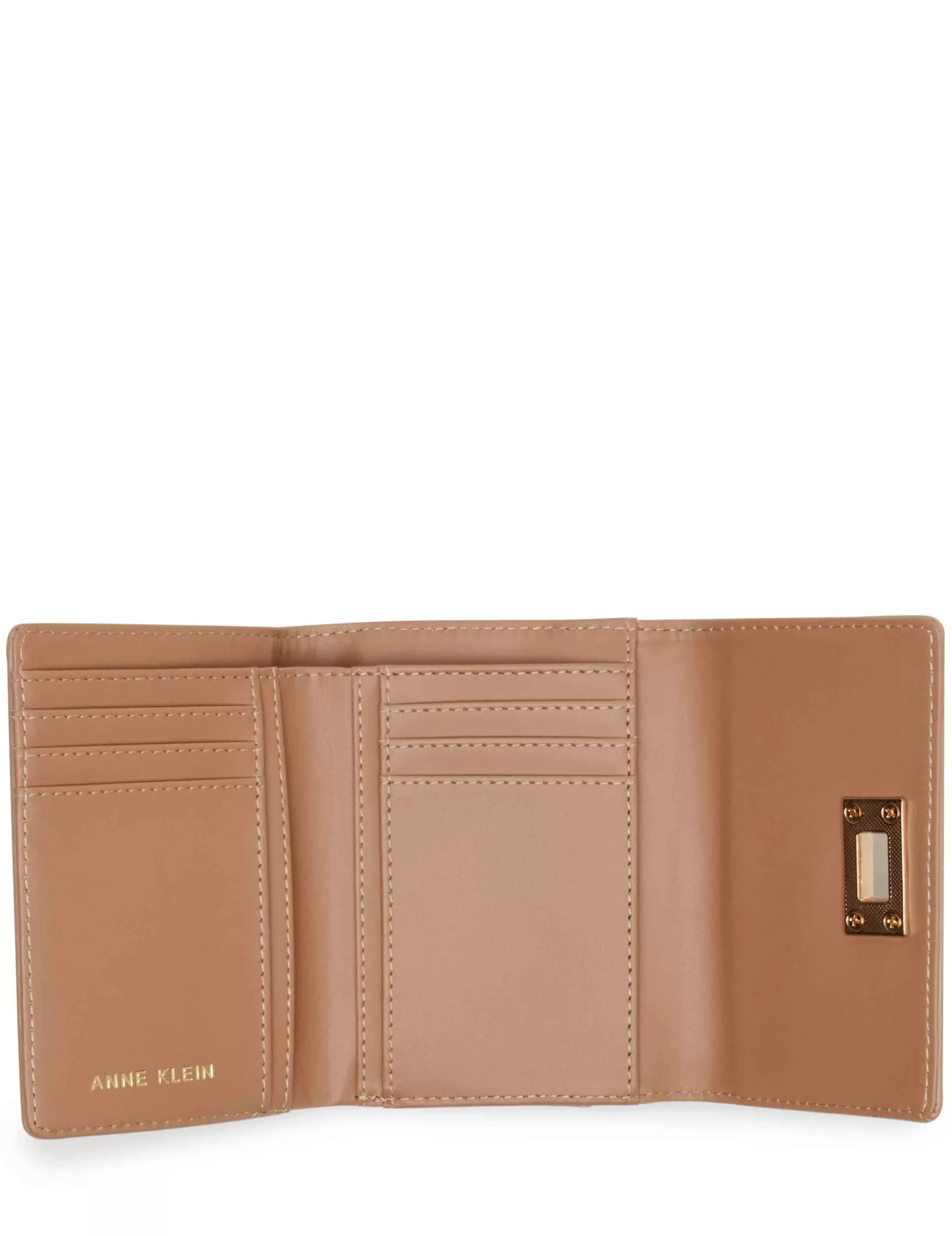 Fashion Anne Klein Medium Flap Wallet With Enamel Turn Lock