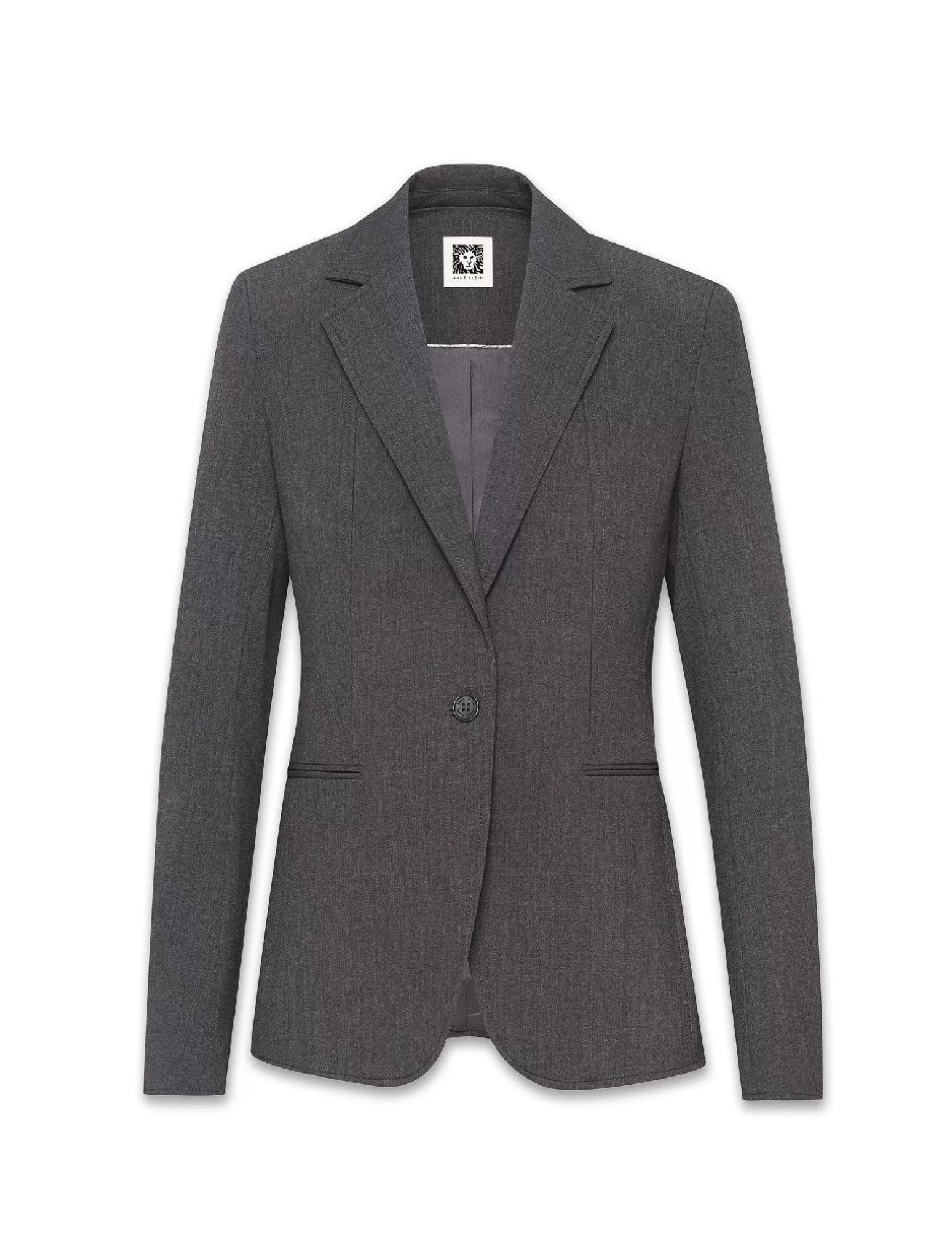 Best Anne Klein Melange Single Button Jacket Zinc