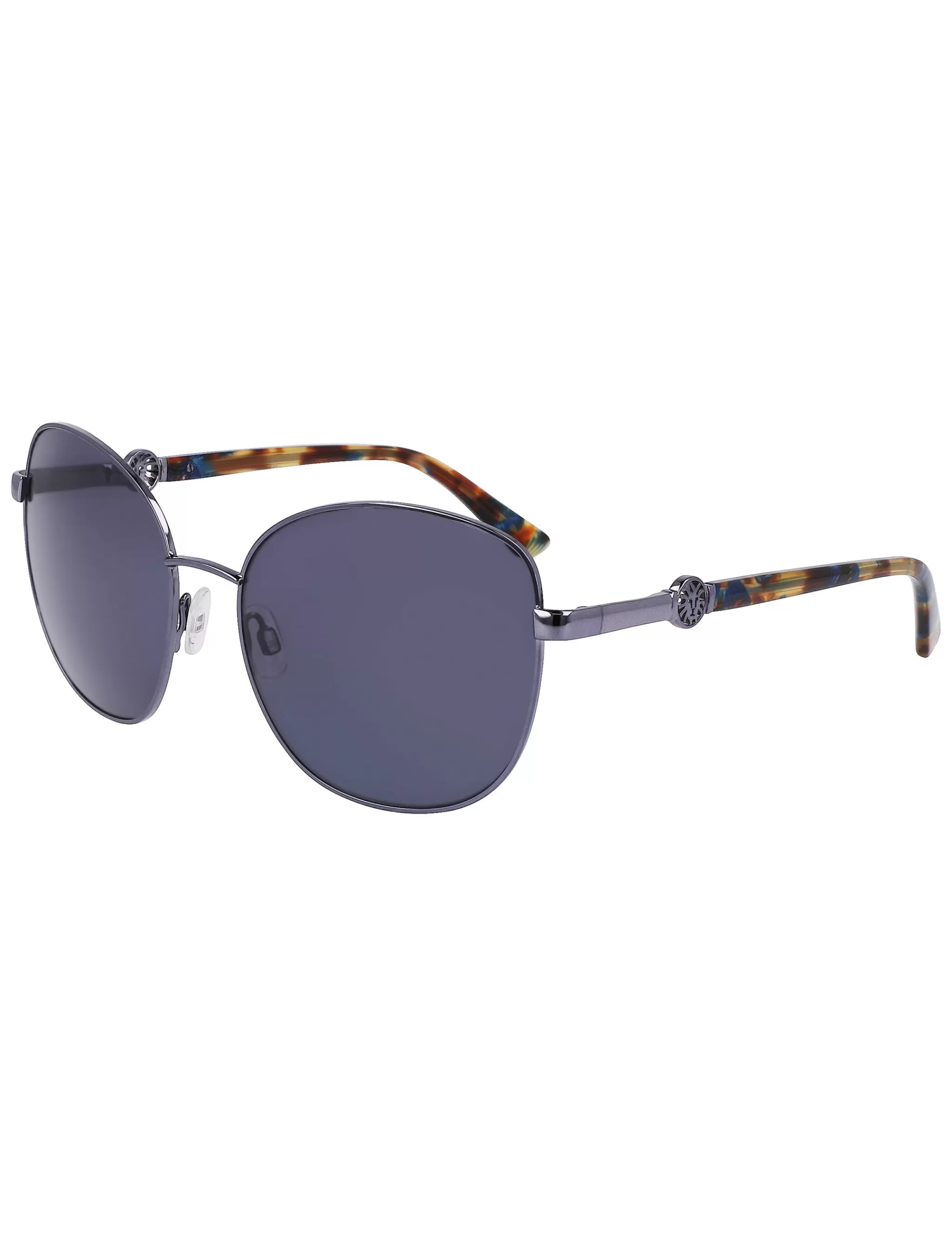 Best Anne Klein Metal Round Leo Sunglasses Slate