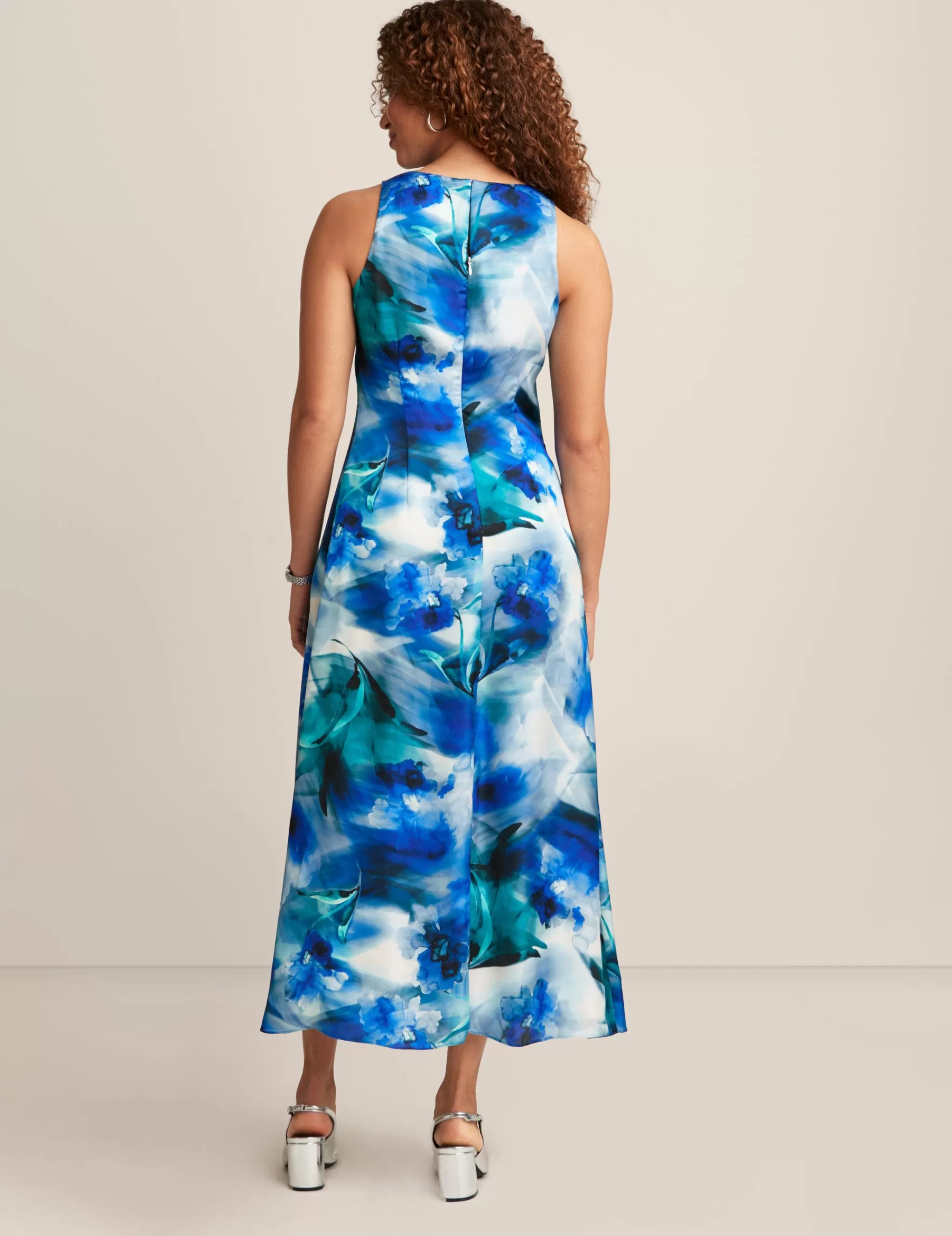 Fashion Anne Klein Midi Slip Dress Anne White Multi