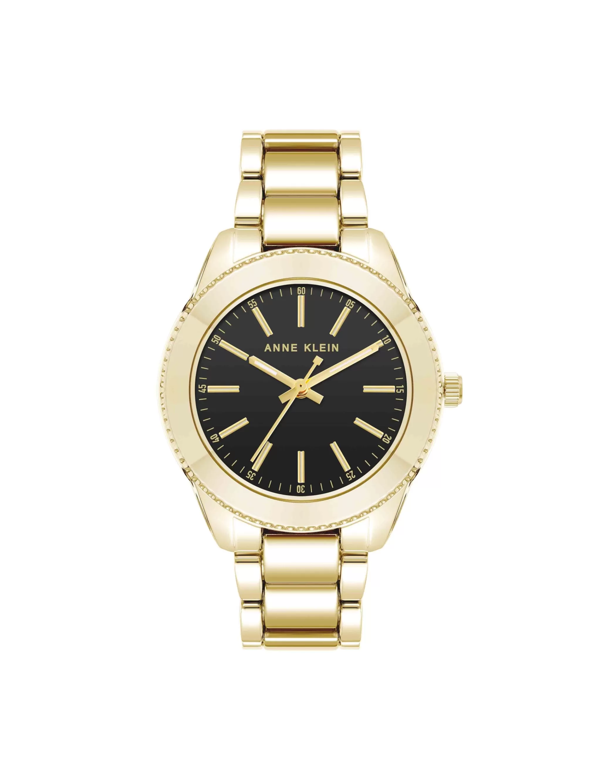Online Anne Klein Minimalist Contemporary Boyfriend Watch Black/Gold-Tone