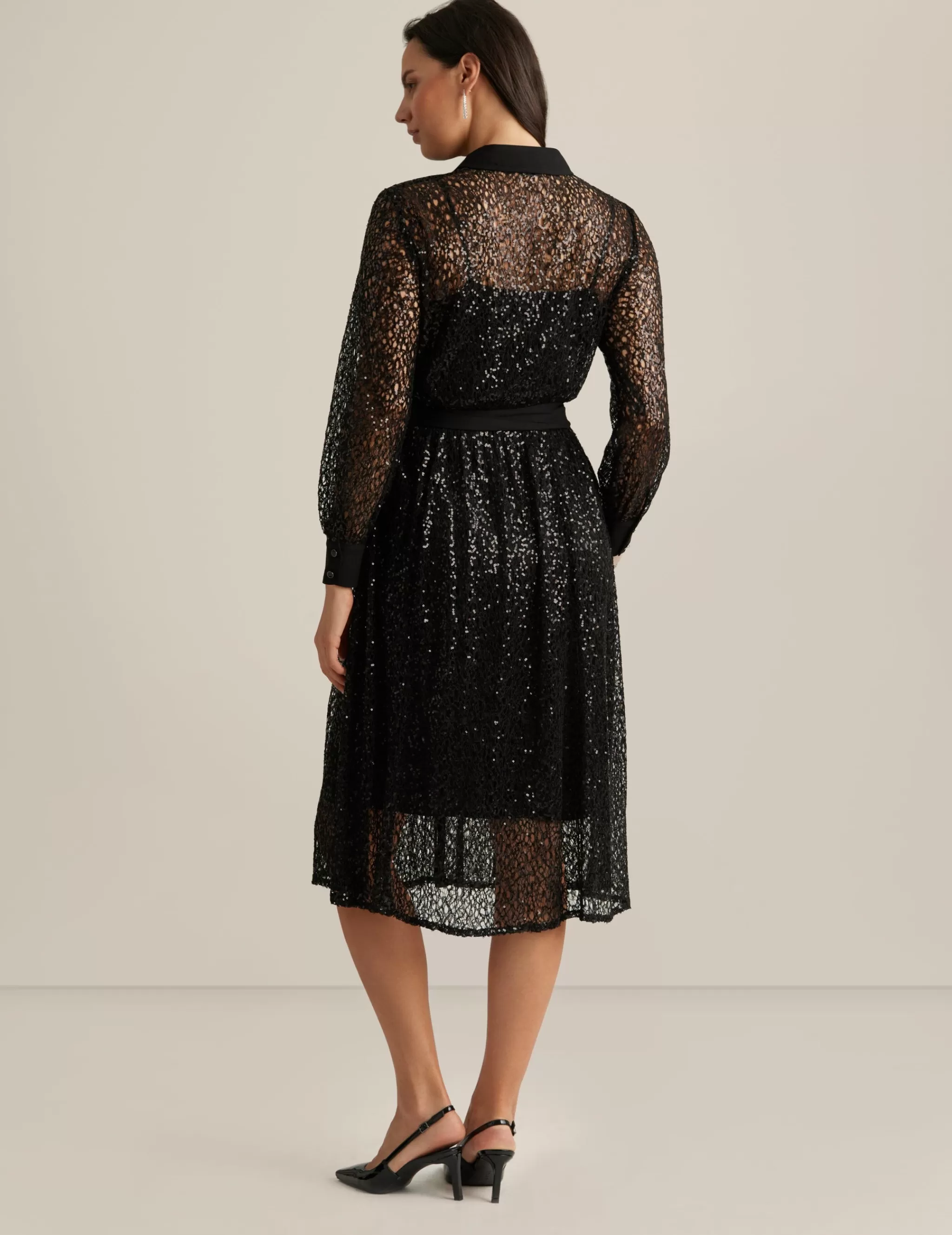 Online Anne Klein Mixed Media A-Line Shirt Dress