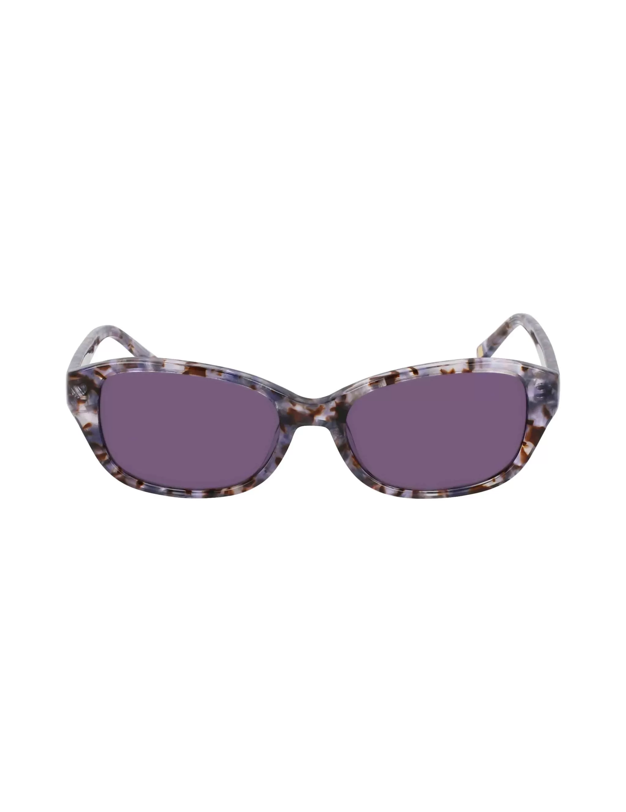 Best Anne Klein Narrow Rounded Rectangle Sunglasses BLACK MARBLE
