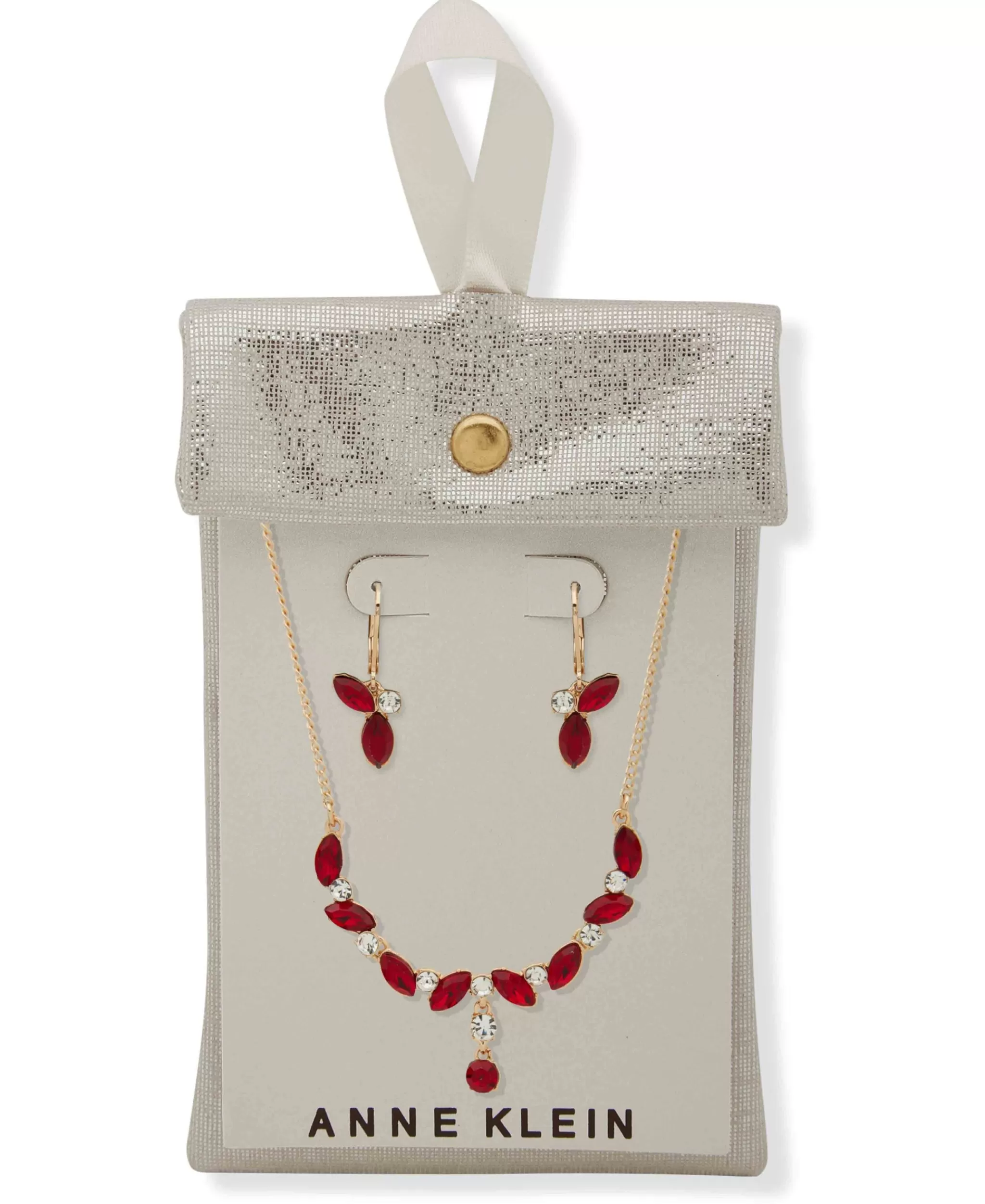 Store Anne Klein Navette Stone Necklace/Earring Set