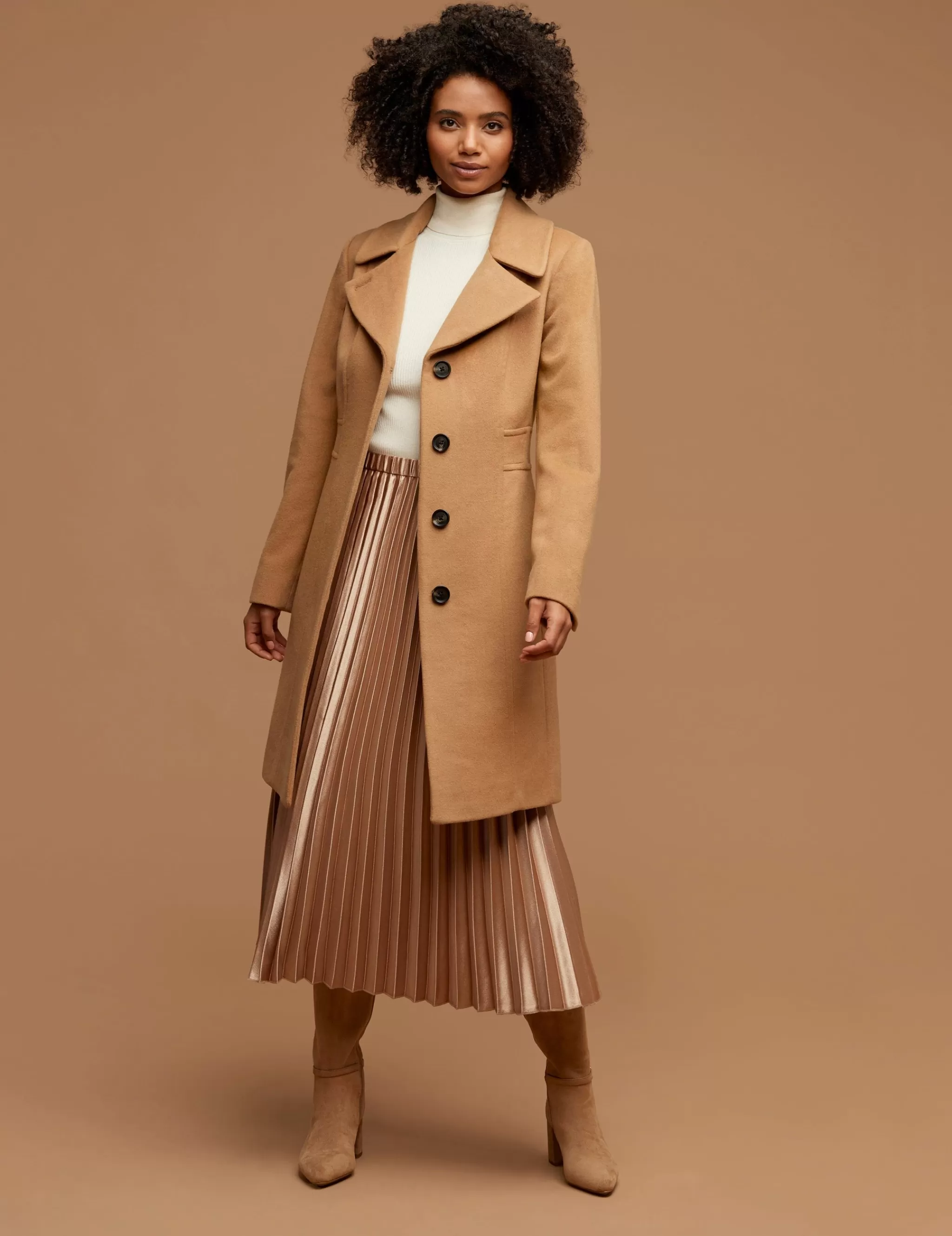 Online Anne Klein Notch Collar Wool Coat
