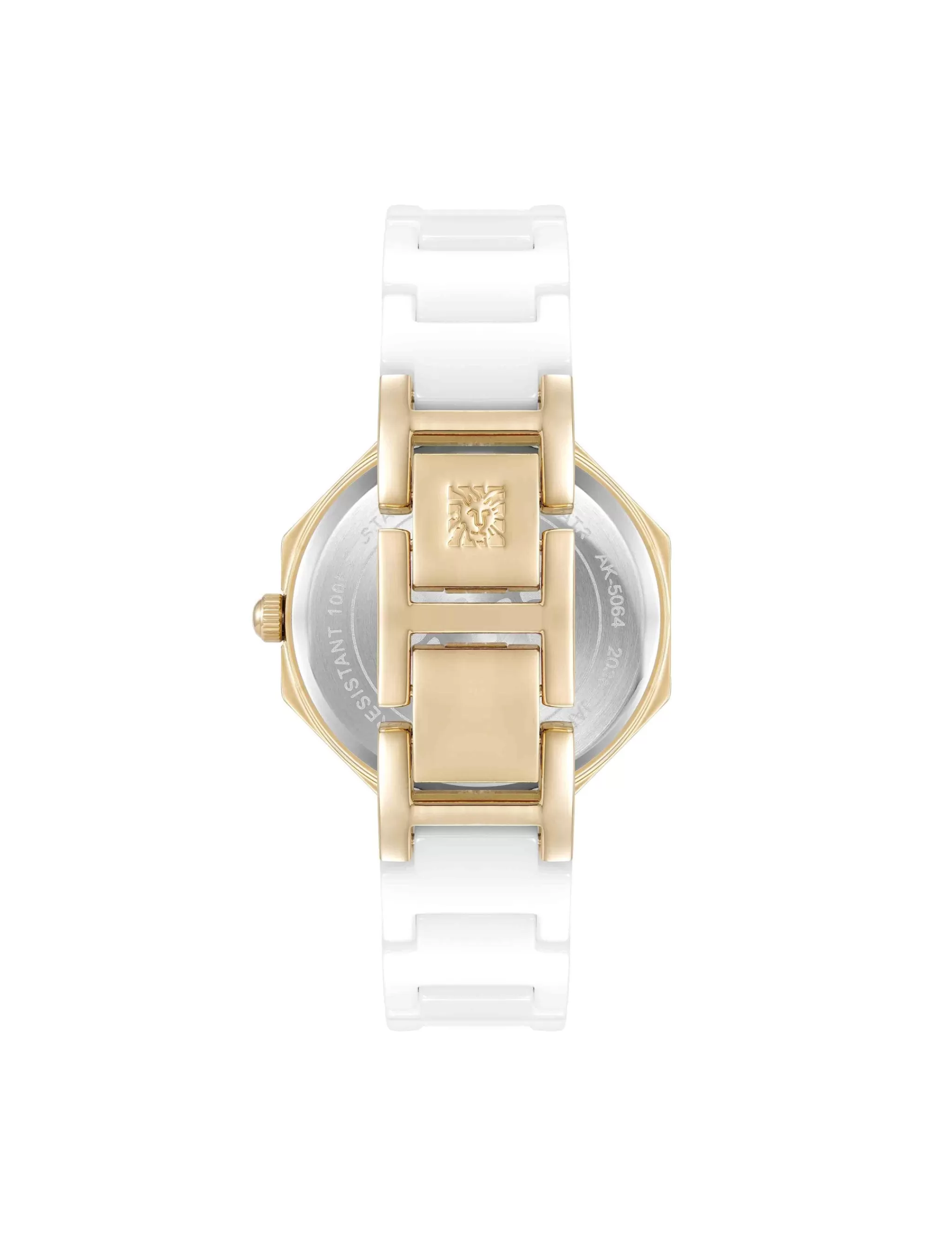 Shop Anne Klein Octagonal Ceramic Diamond Dial Bracelet Watch
