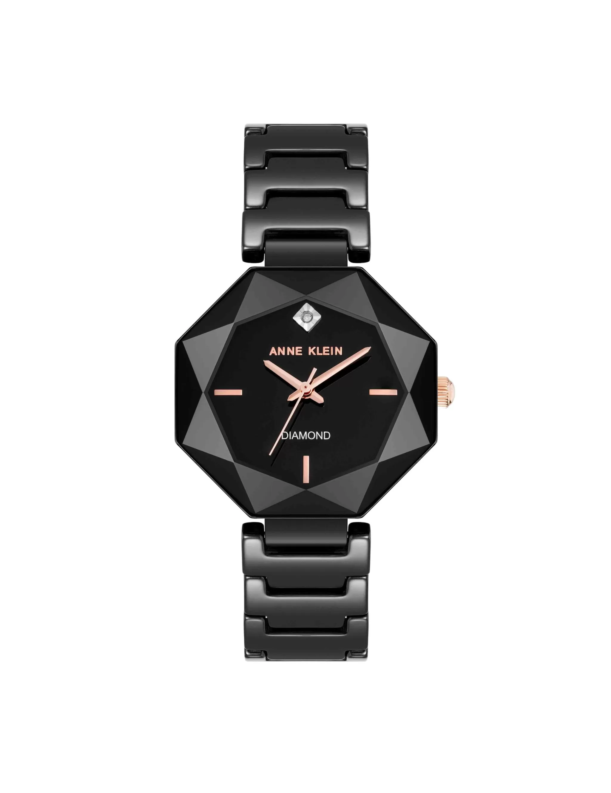 Flash Sale Anne Klein Octagonal Ceramic Diamond Dial Bracelet Watch