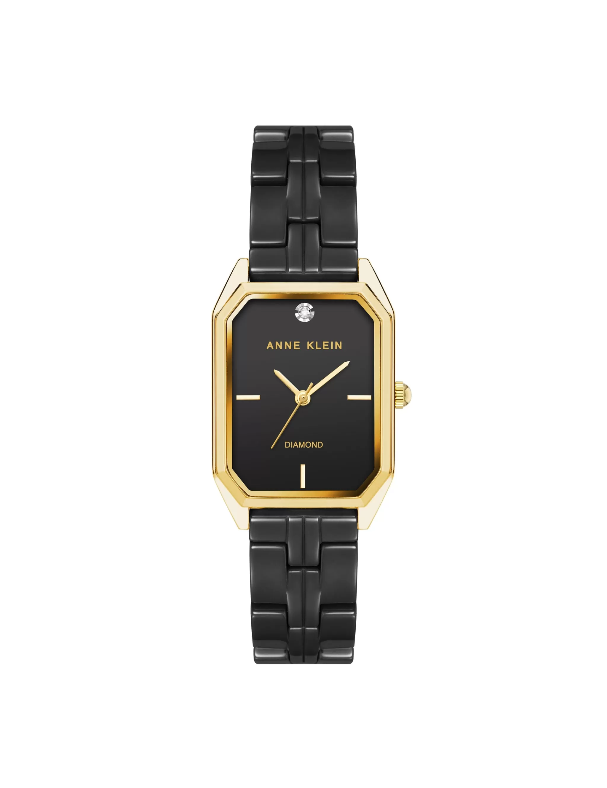 Shop Anne Klein Octagonal Ceramic Diamond Dial Watch