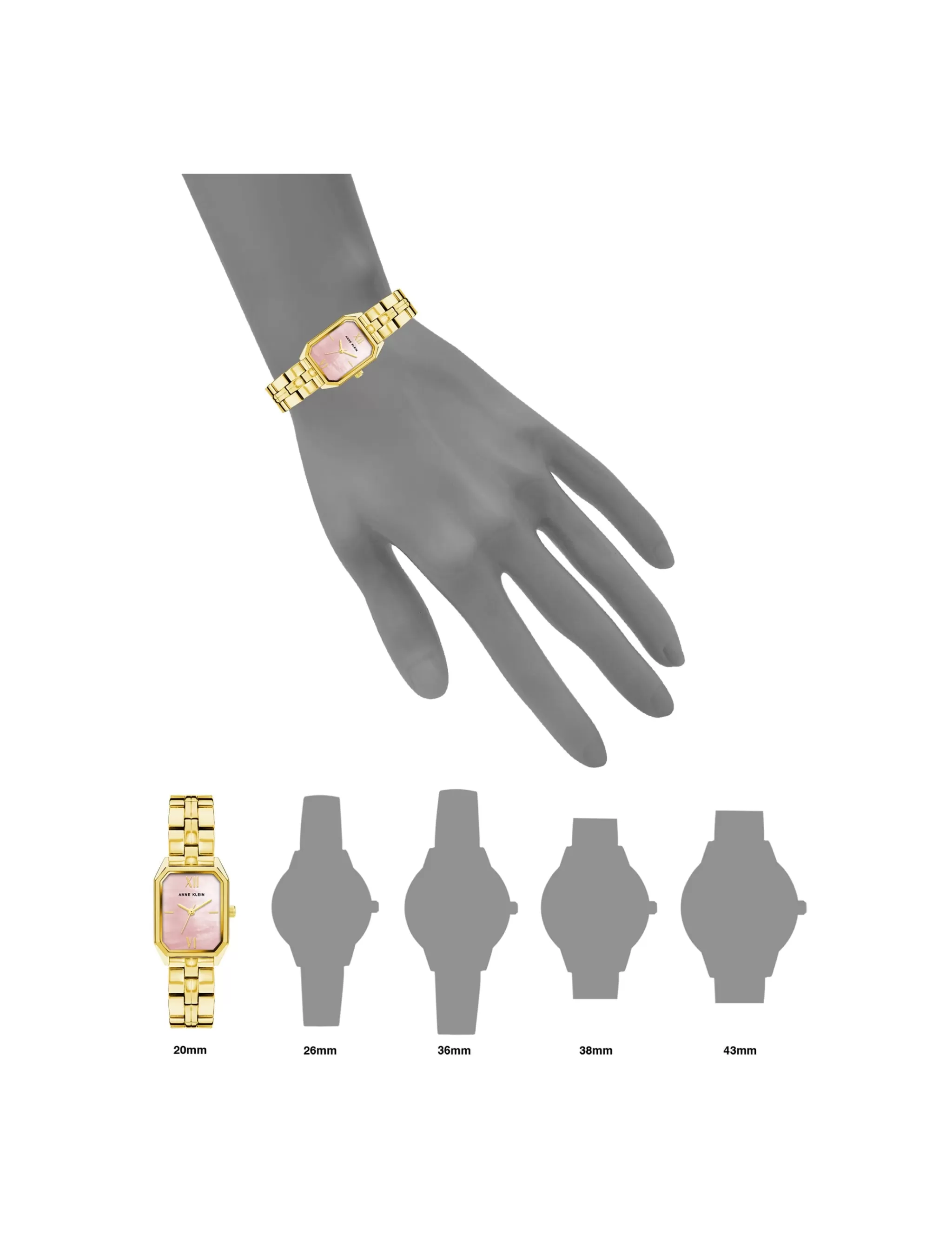 Store Anne Klein Octagonal Shaped Metal Bracelet Watch