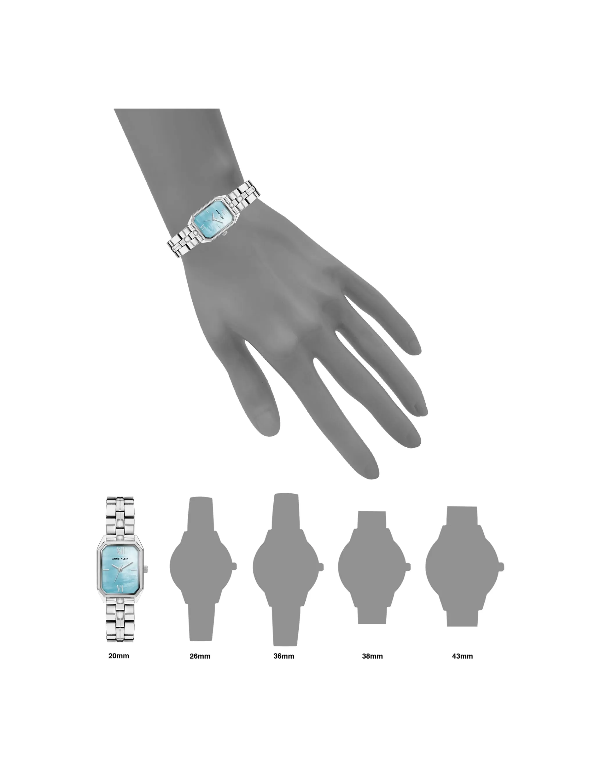 Store Anne Klein Octagonal Shaped Metal Bracelet Watch