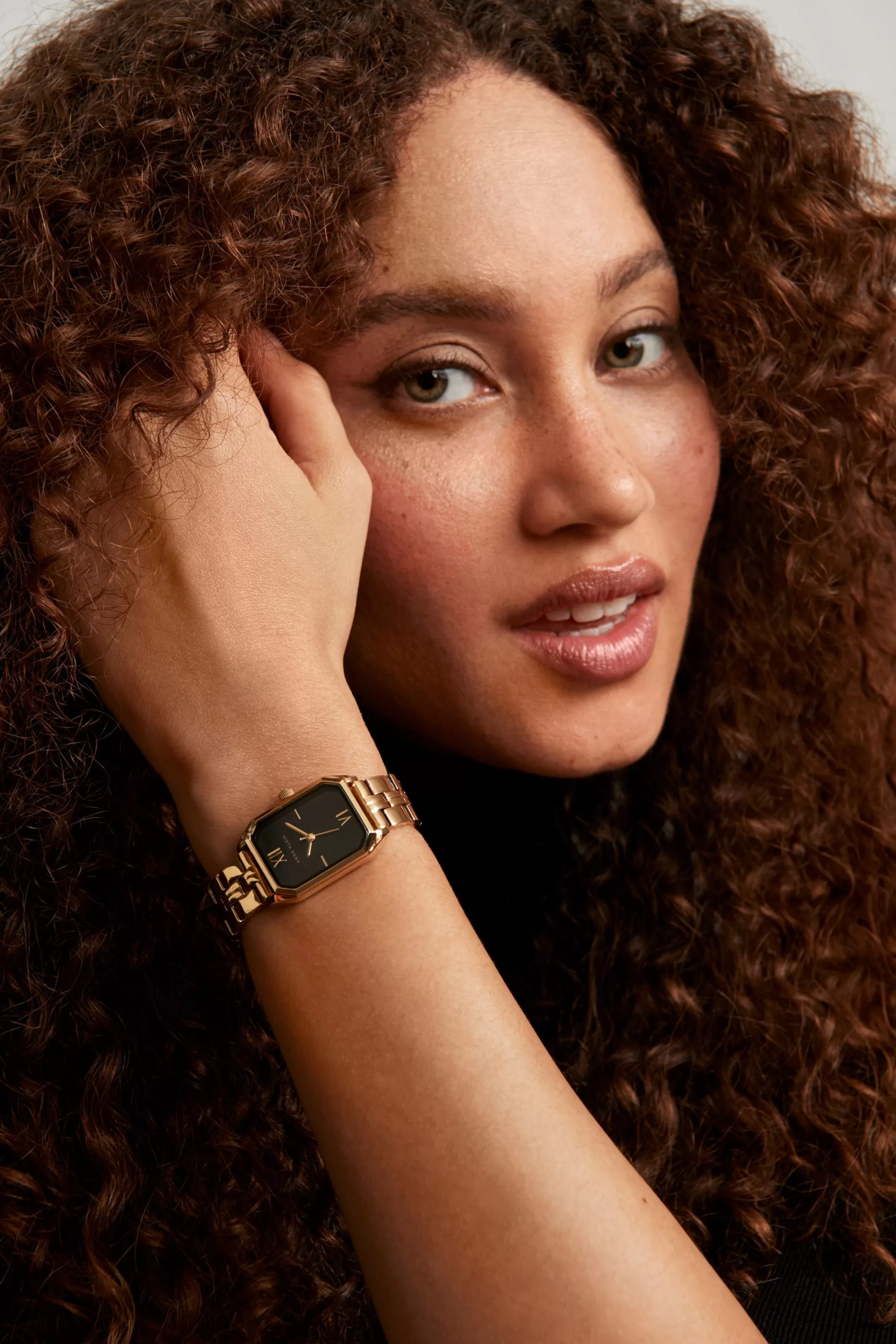 Shop Anne Klein Octagonal Shaped Metal Bracelet Watch