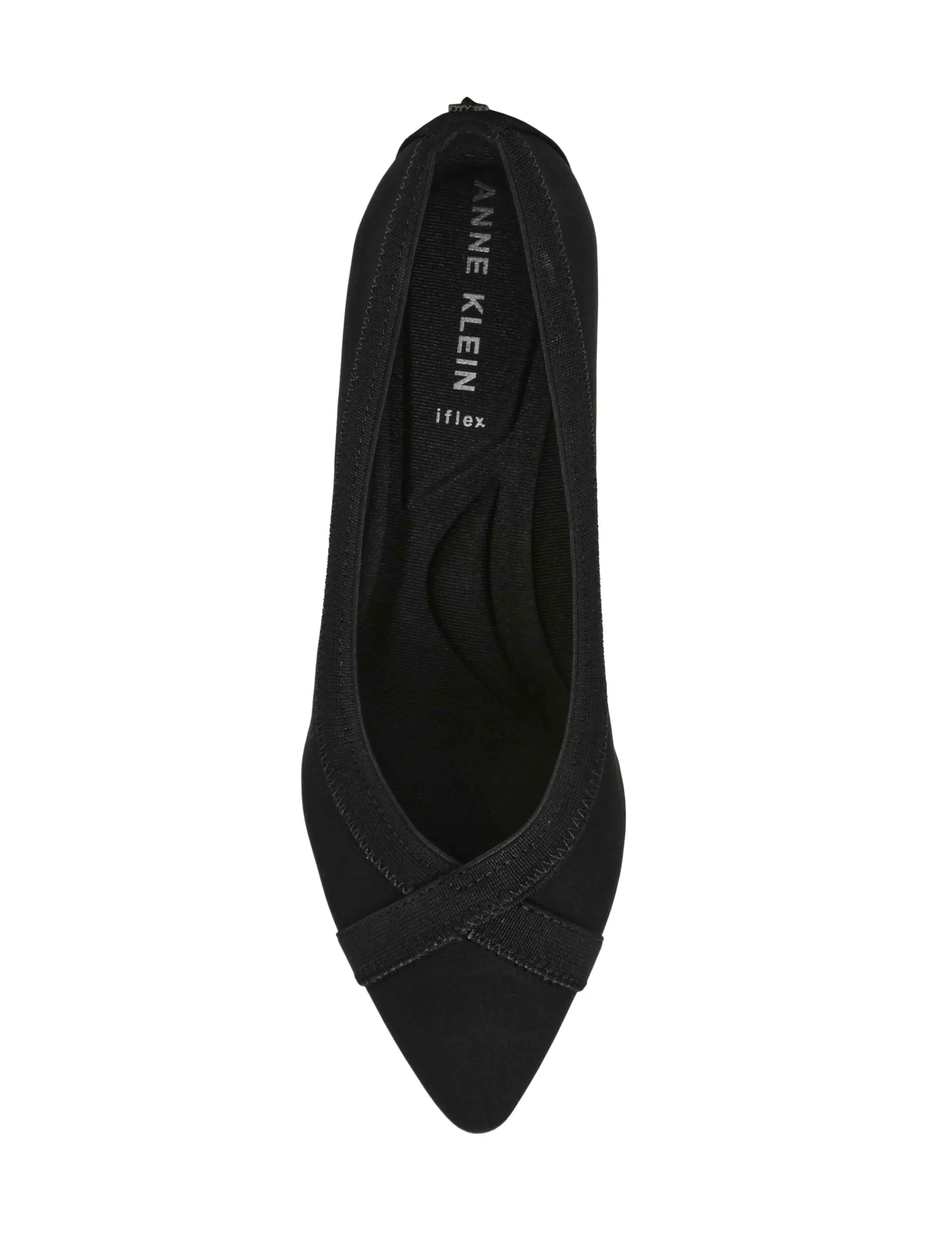 Shop Anne Klein Odiera Comfort Flat Black Stretch