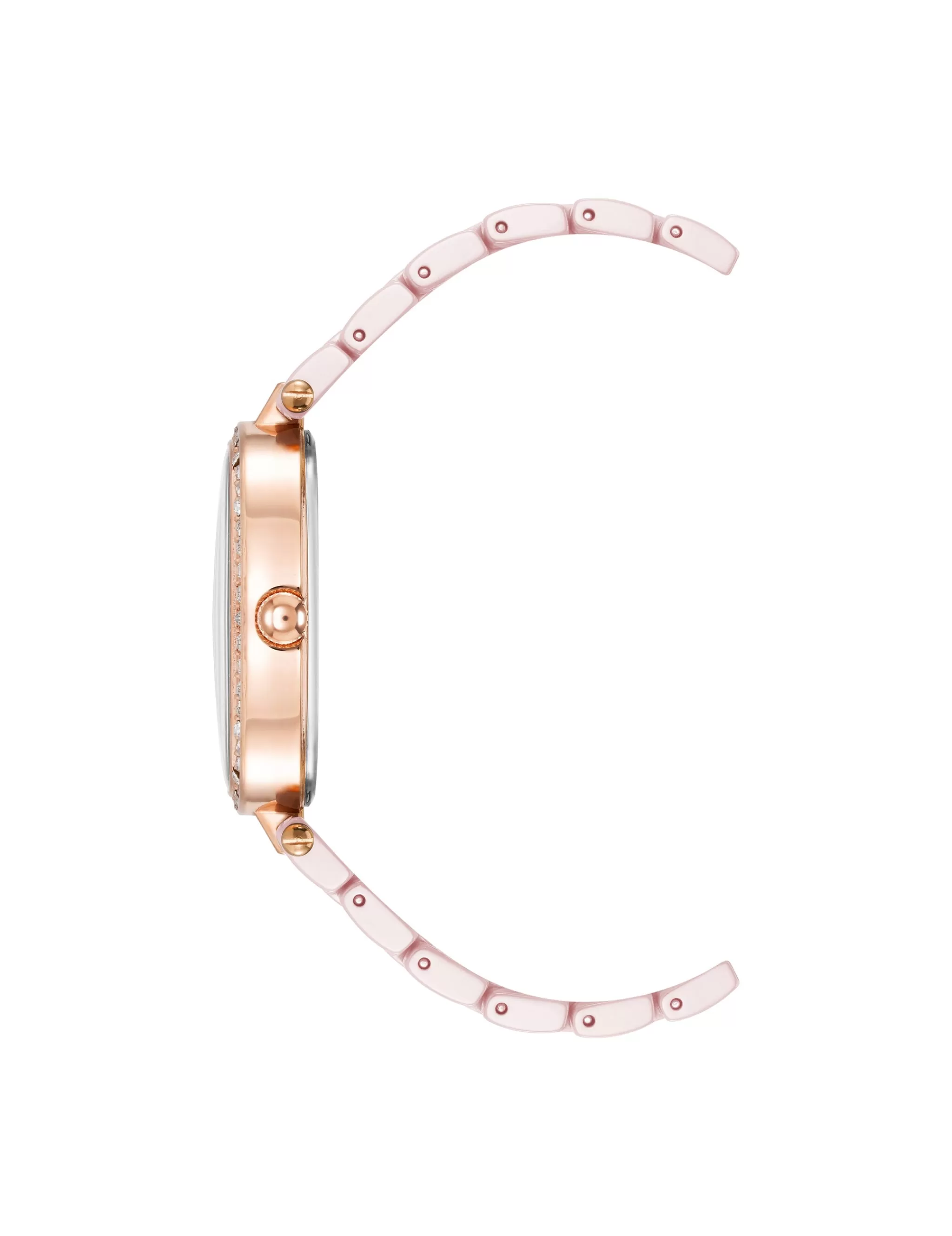 Online Anne Klein Oval Crystal Accented Ceramic Bracelet Watch- Sale