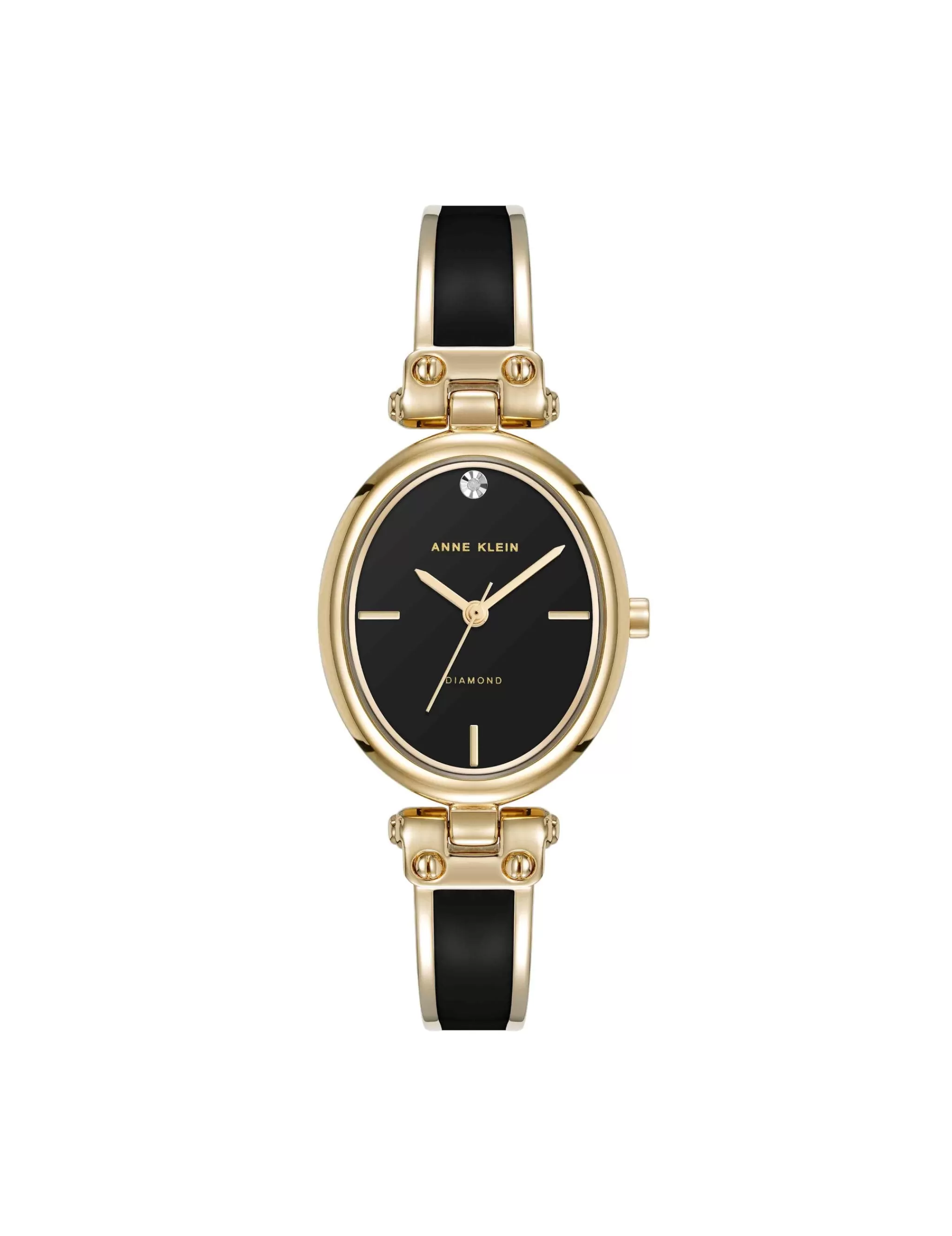 Outlet Anne Klein Oval Diamond Accented Bangle Watch