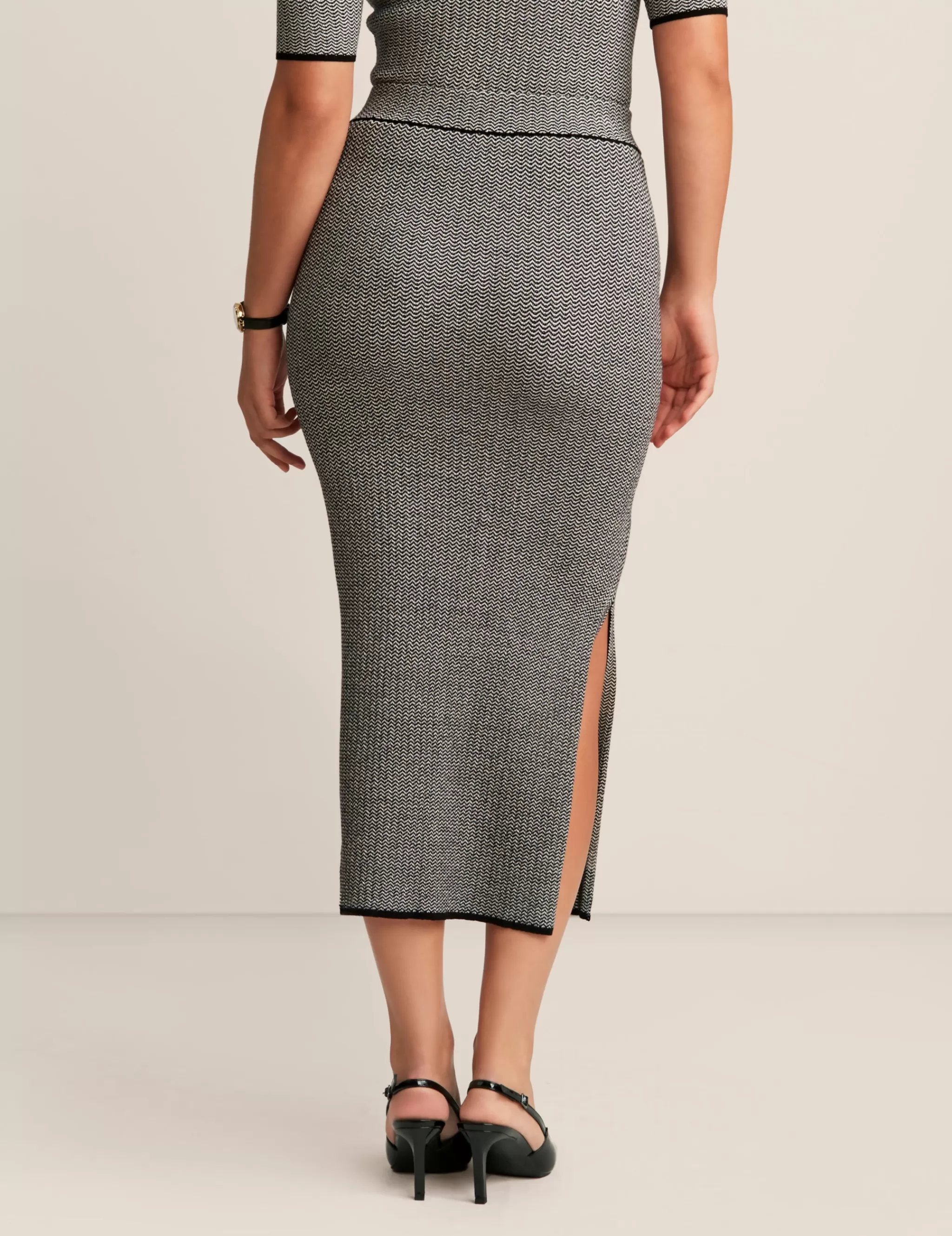 Flash Sale Anne Klein Patterned Sweater Knit Skirt Anne Blk/Anne Wht