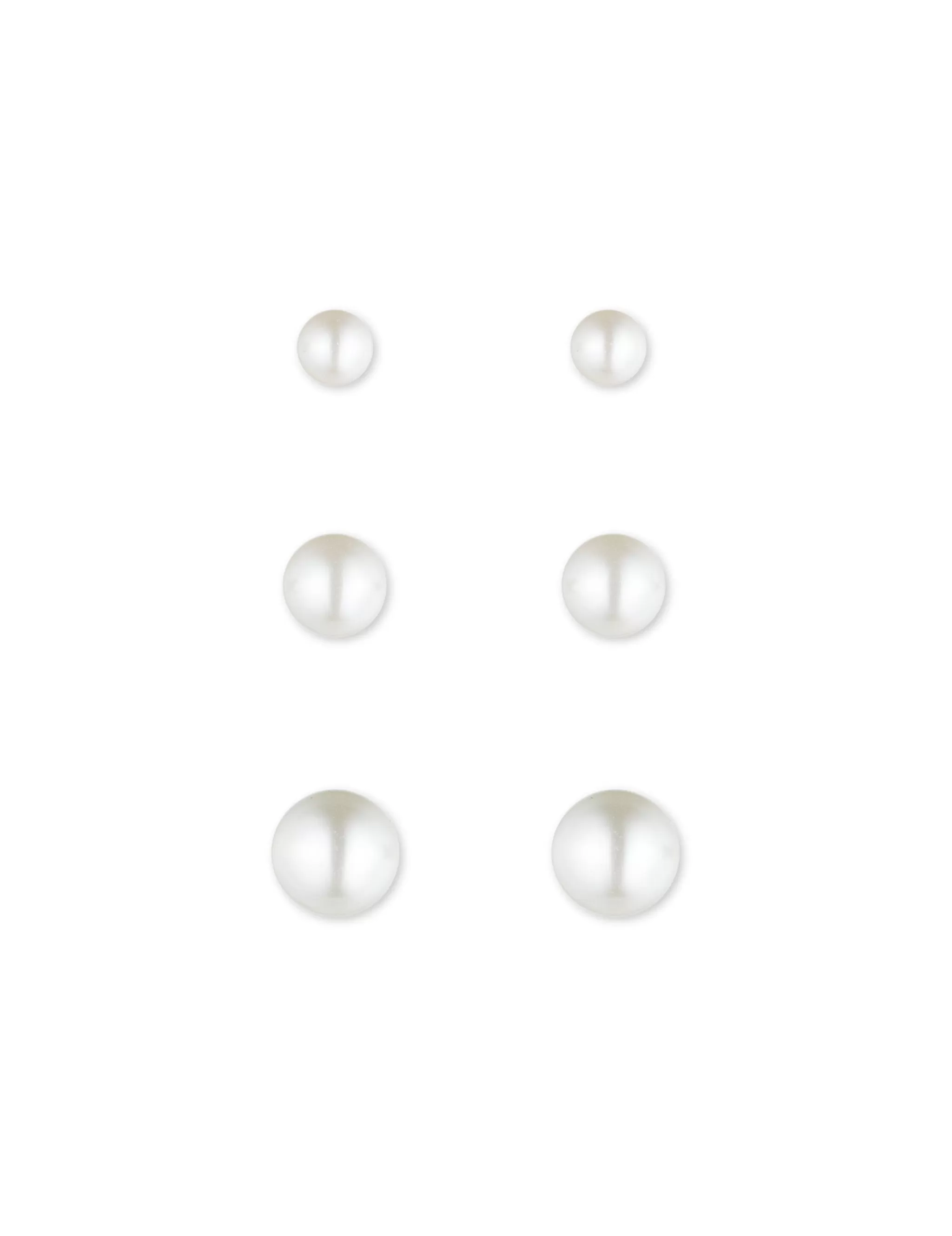 Fashion Anne Klein Pearl Studs Earring Trio