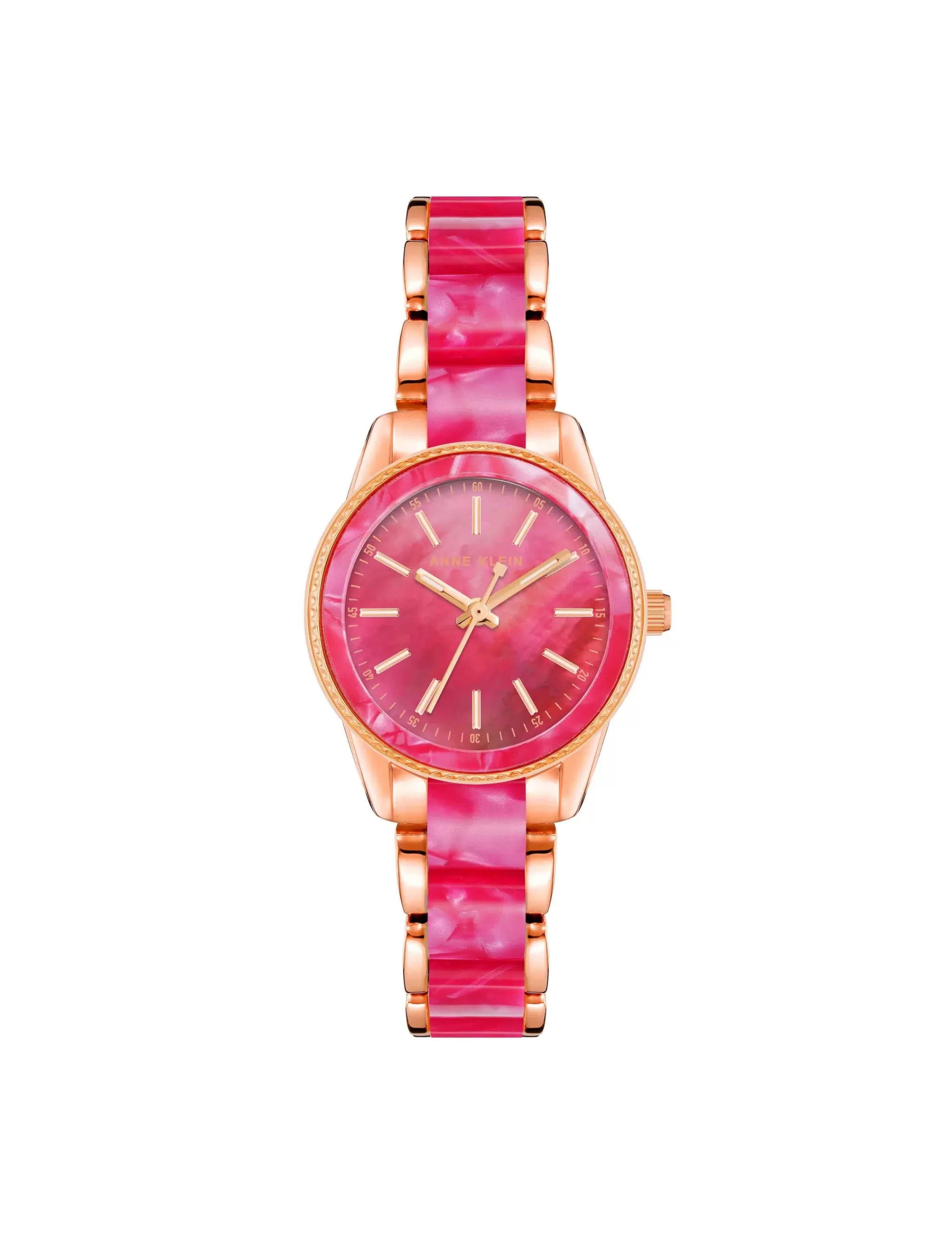 New Anne Klein Pearlescent Acetate Link Bracelet Watch