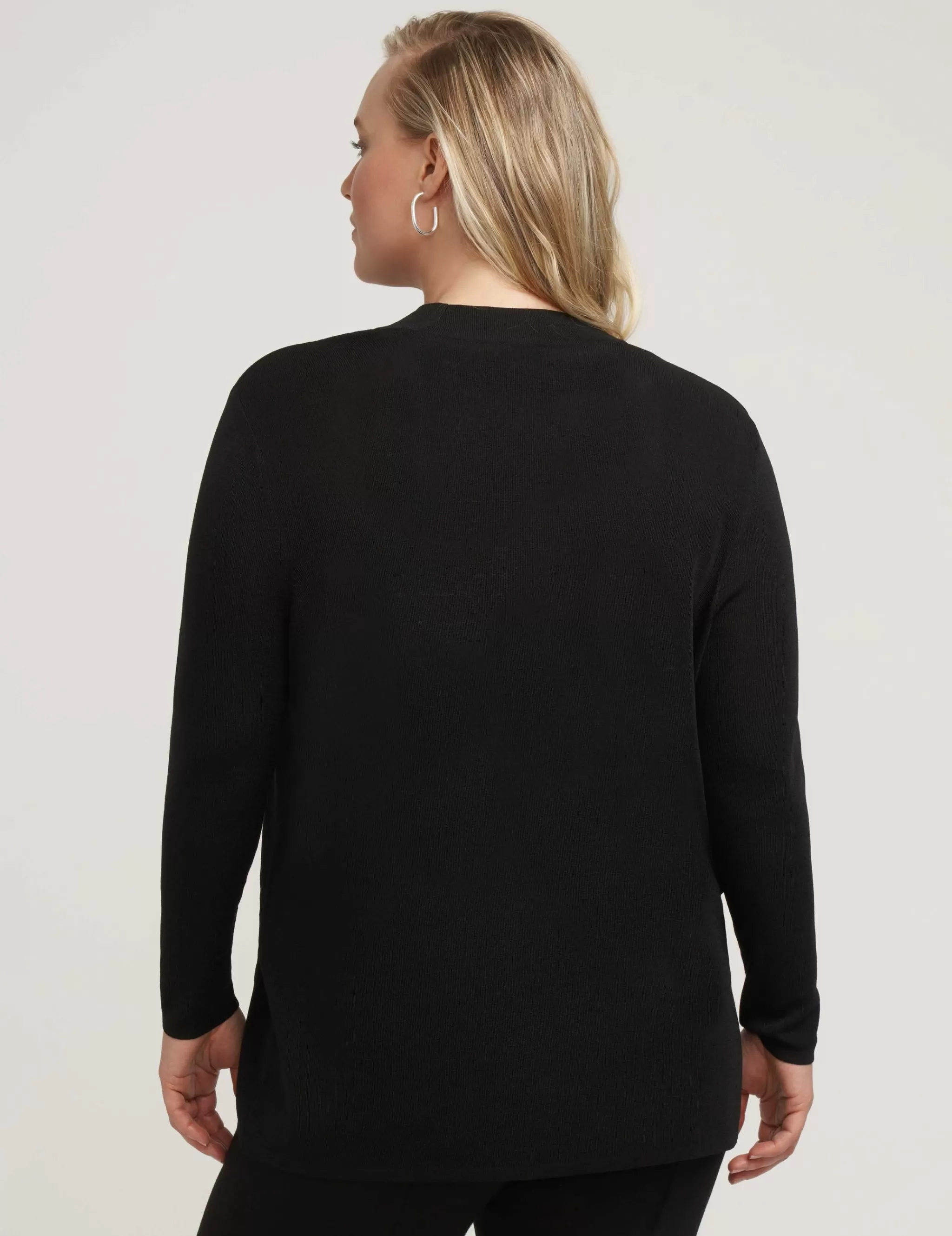 Best Anne Klein Plus Size Two Pocket Malibu Cardigan Anne Black