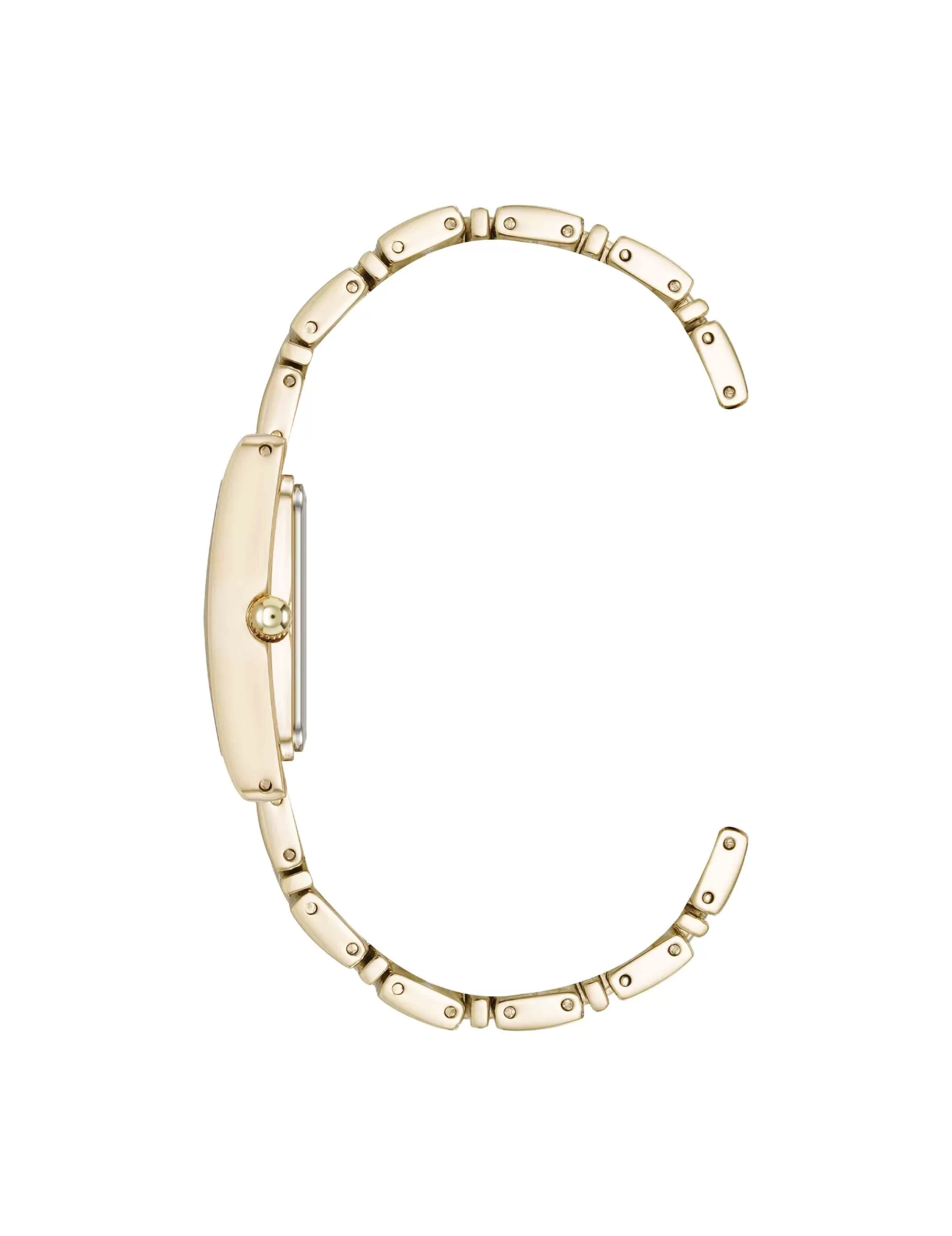 Outlet Anne Klein Premium Crystal Accented Grooved Link Bracelet Watch