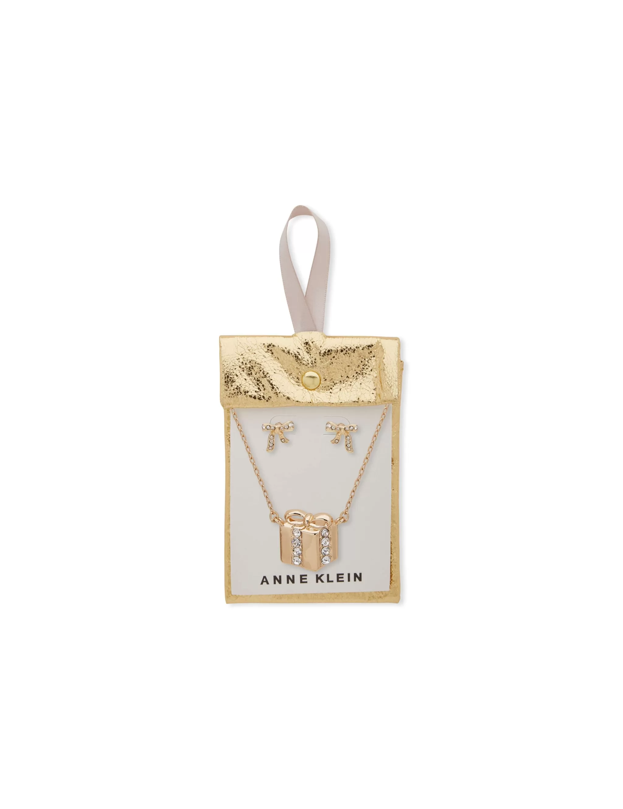 Store Anne Klein Present Pendant Necklace And Earring Pouch Set