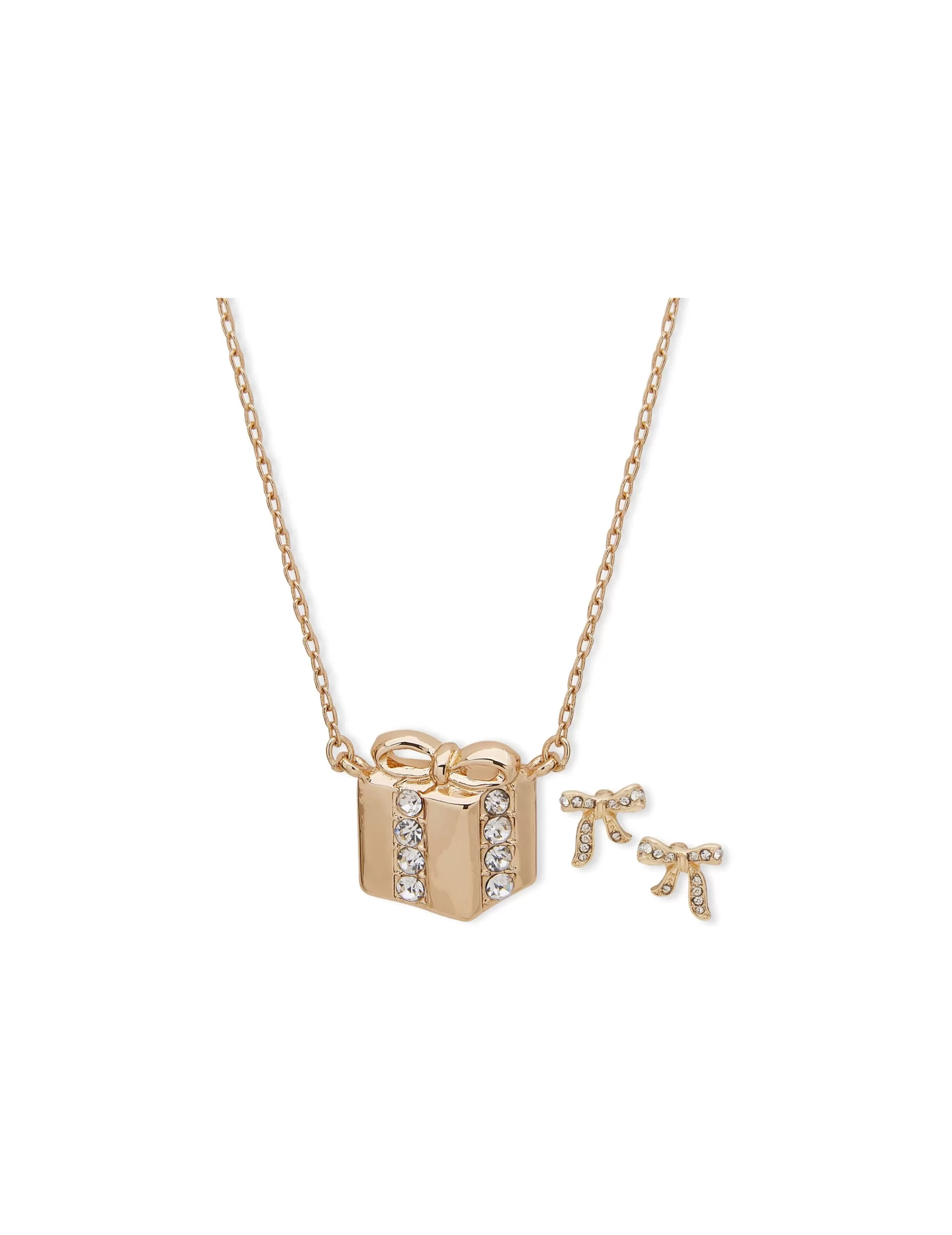 Store Anne Klein Present Pendant Necklace And Earring Pouch Set