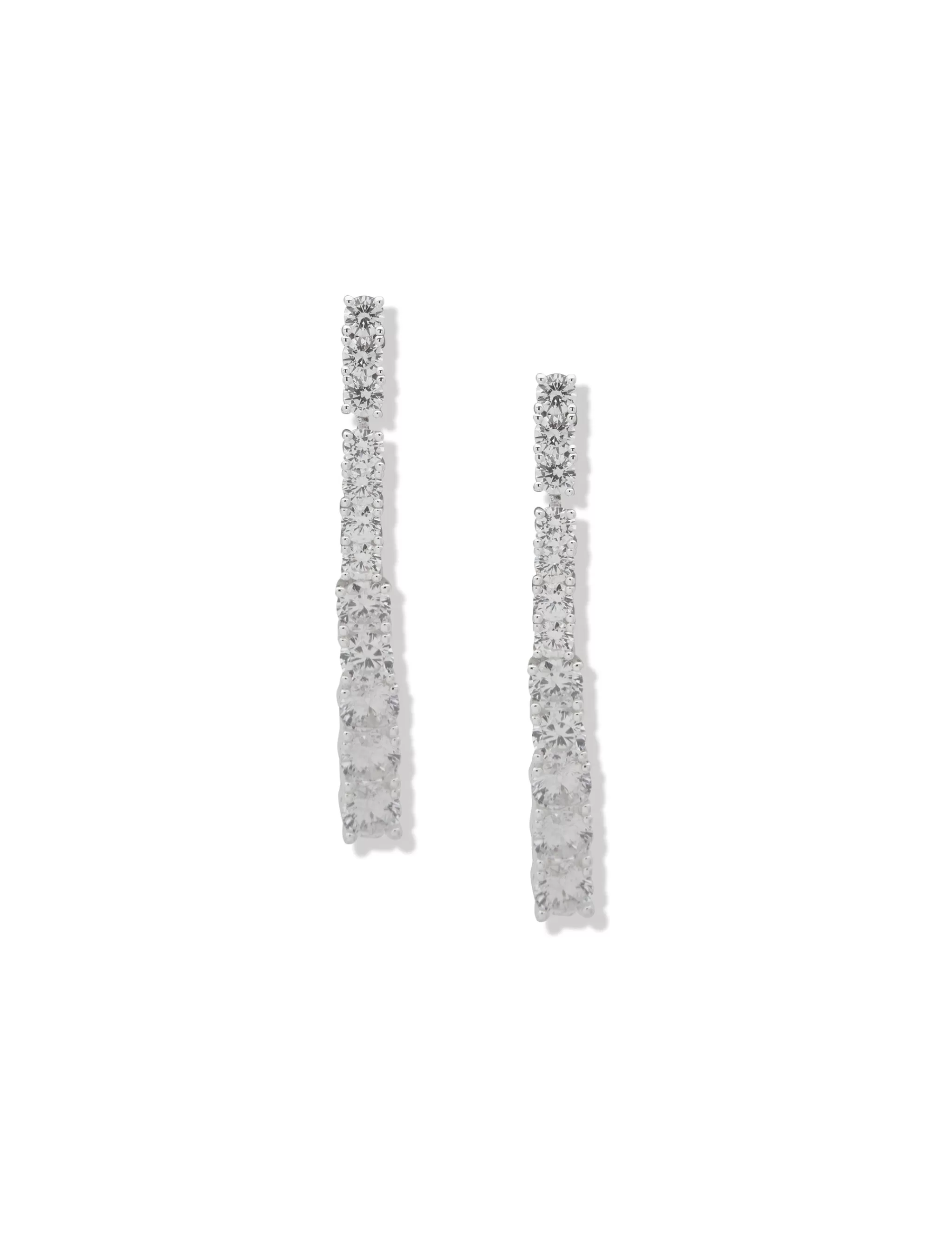 Online Anne Klein Prong Round Stone Linear Earrings